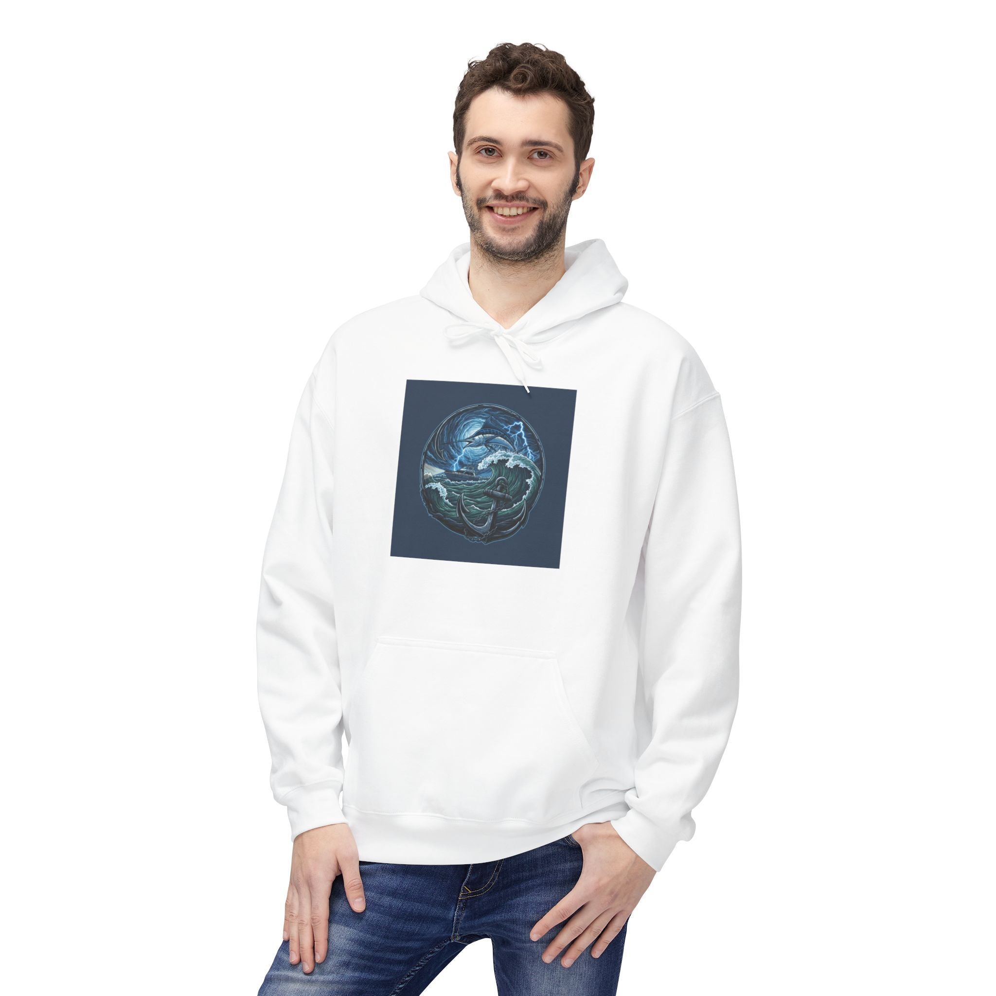 Ocean Elemental Hoodie | Mystical Wave Dragon Graphic Hoodie