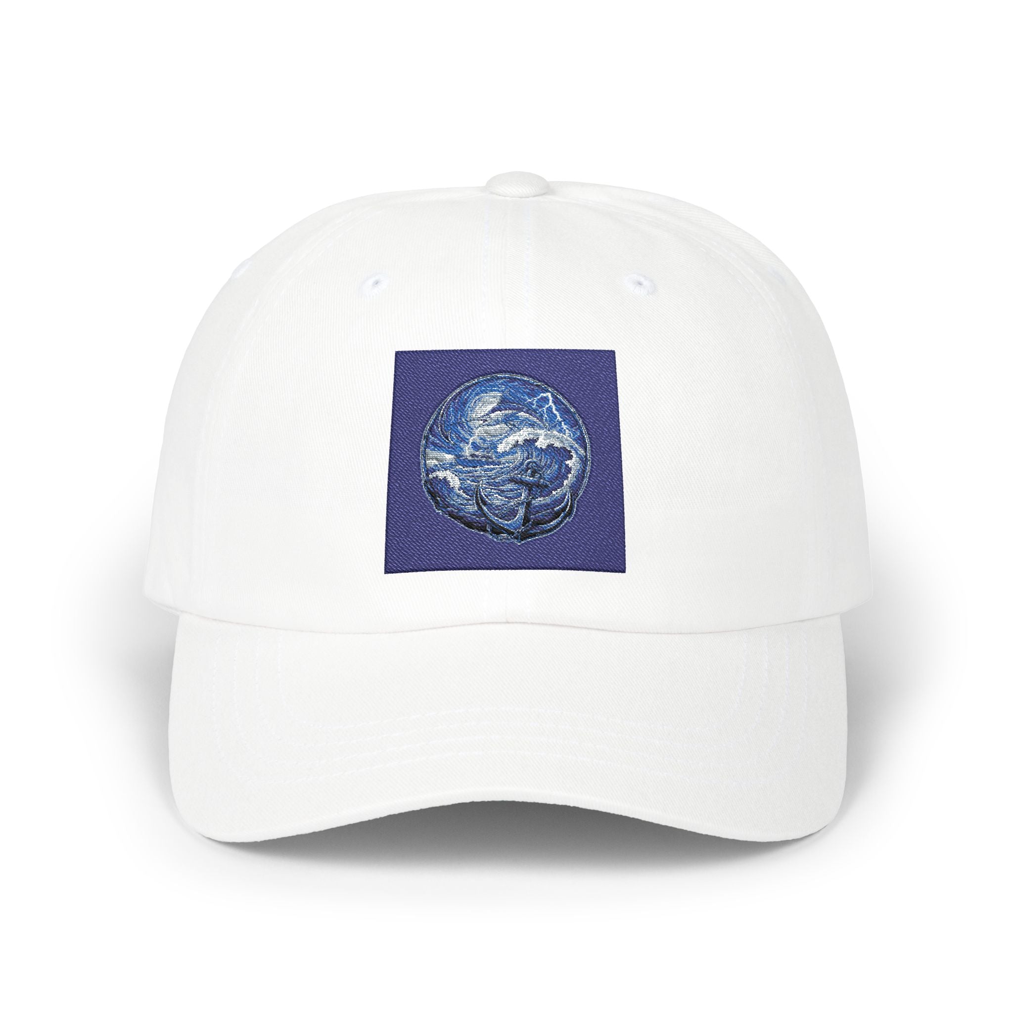 Blue Fishing Embroidered Baseball Hat