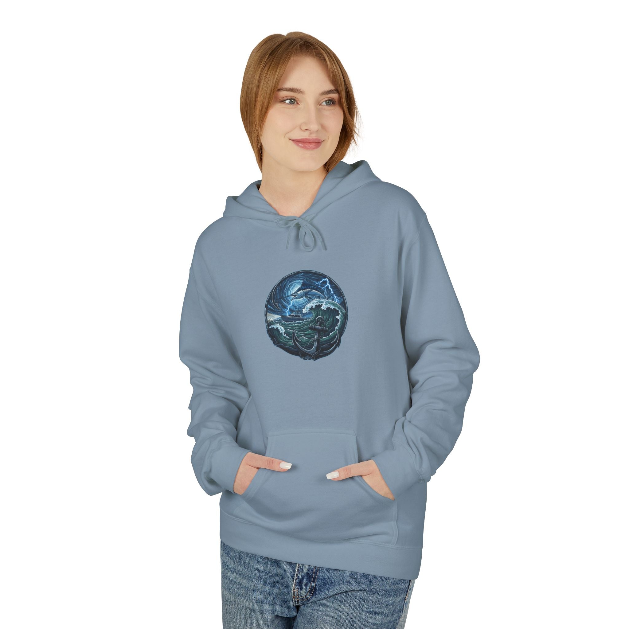 Ocean Kraken Fishing Hoodie | Vintage Nautical Graphic Hoodie