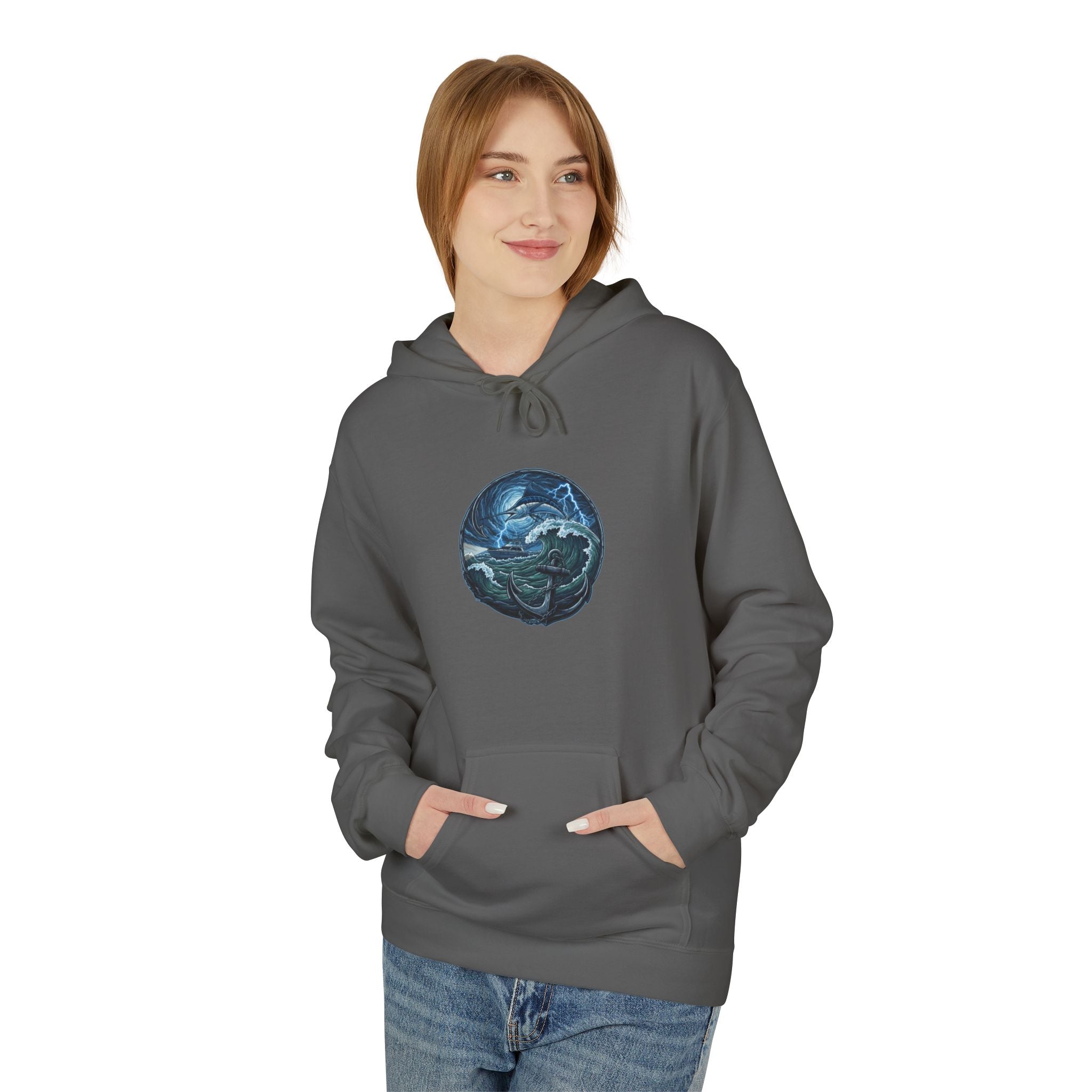 Ocean Kraken Fishing Hoodie | Vintage Nautical Graphic Hoodie