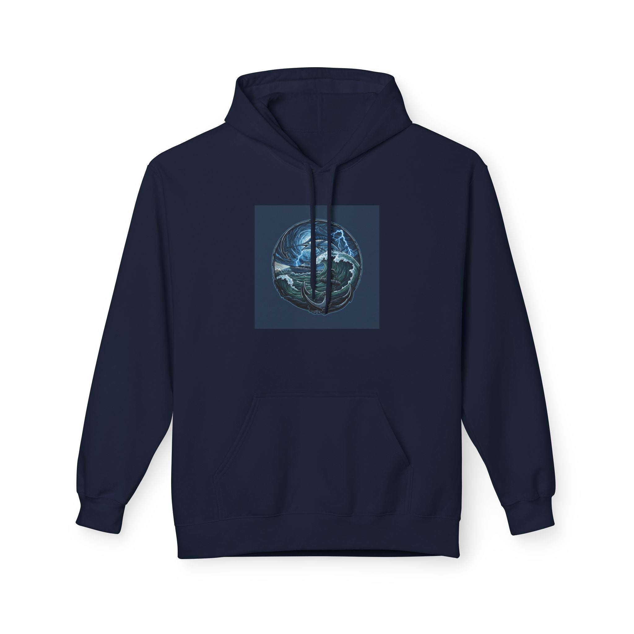 Ocean Elemental Hoodie — Mystical Wave Dragon Earth & Storm Graphic