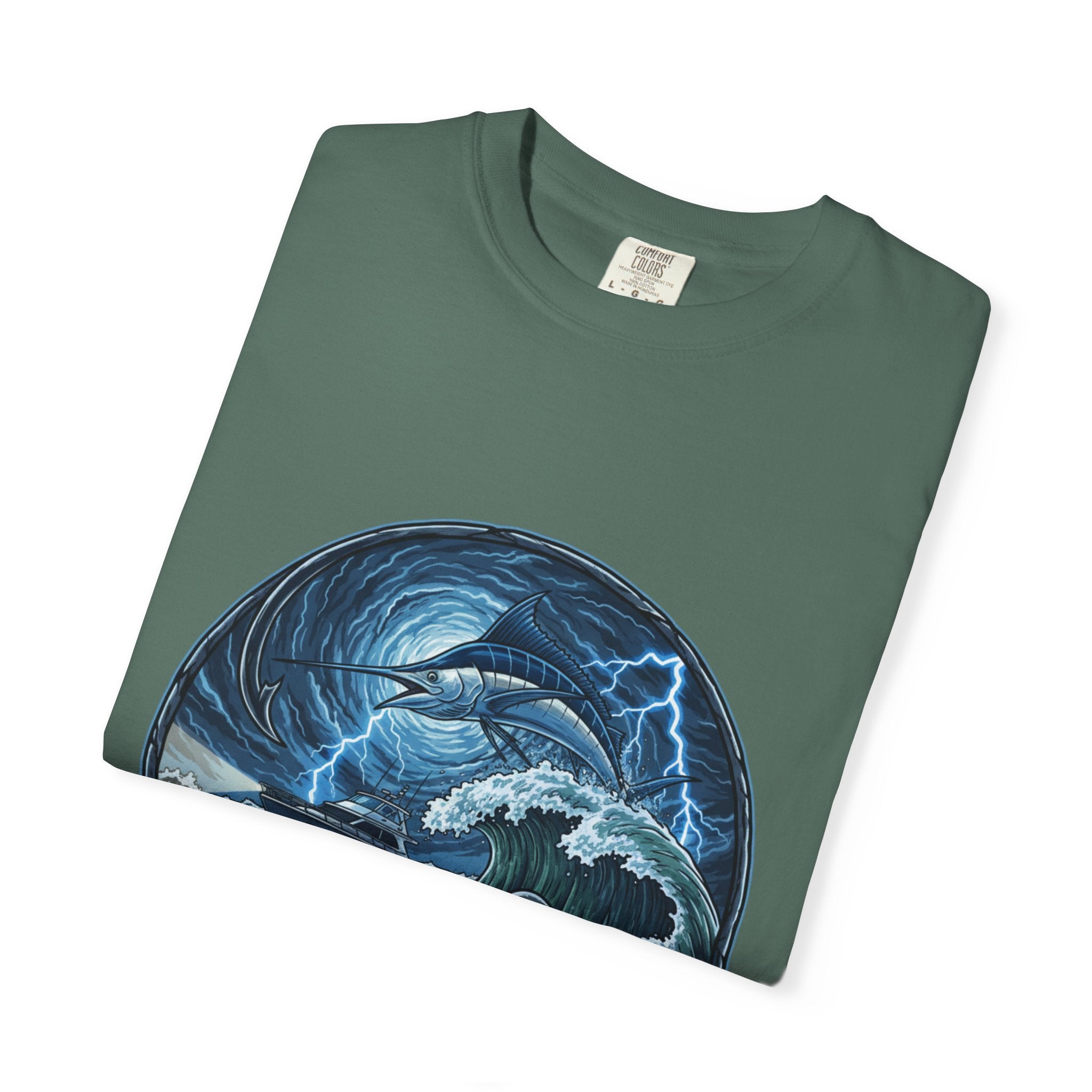 Stormy Ocean Kraken Art T-Shirt | Coastal Fishing Graphic Tee