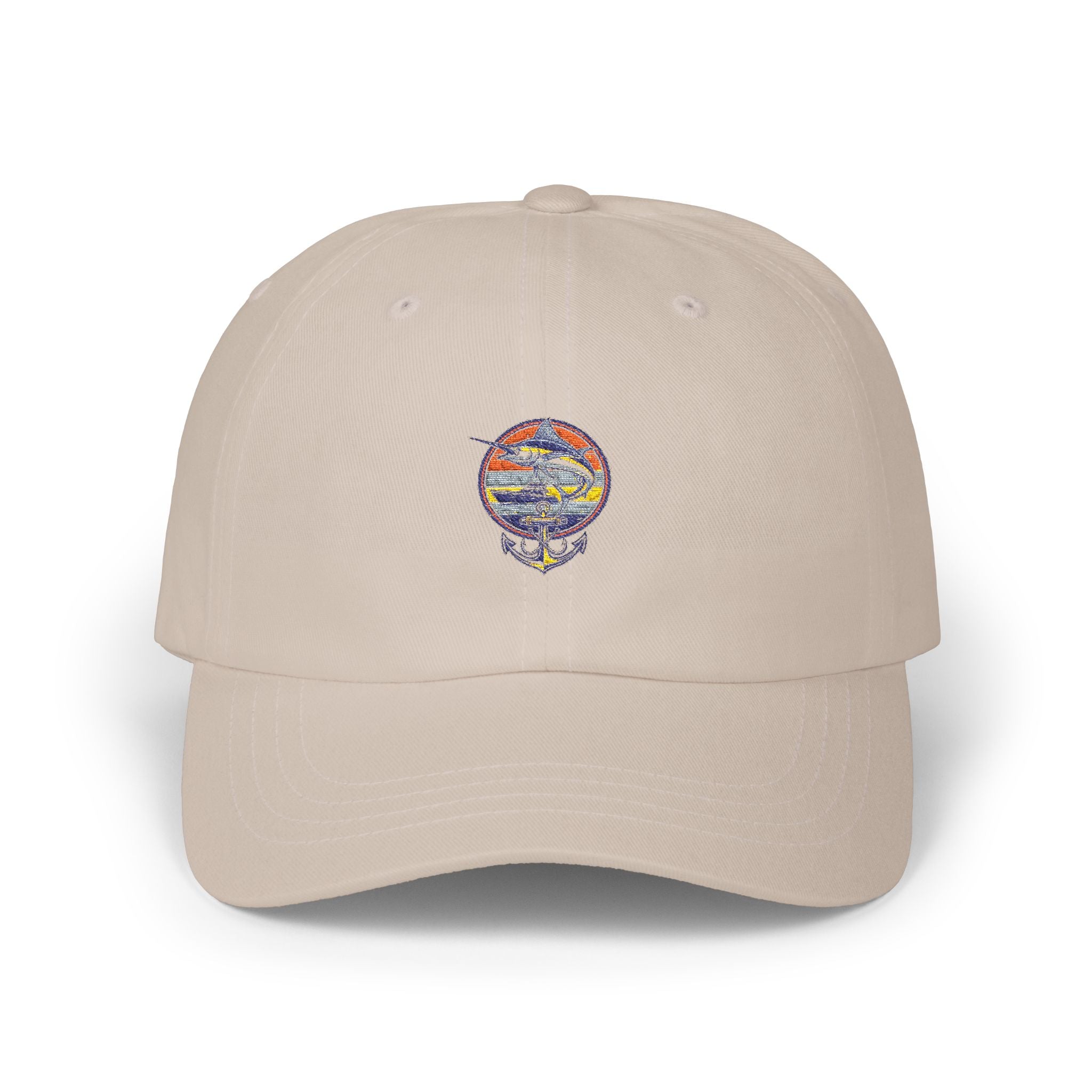 Embroidered Sunset Globe Dad Cap Vintage Travel Embroidery Hat