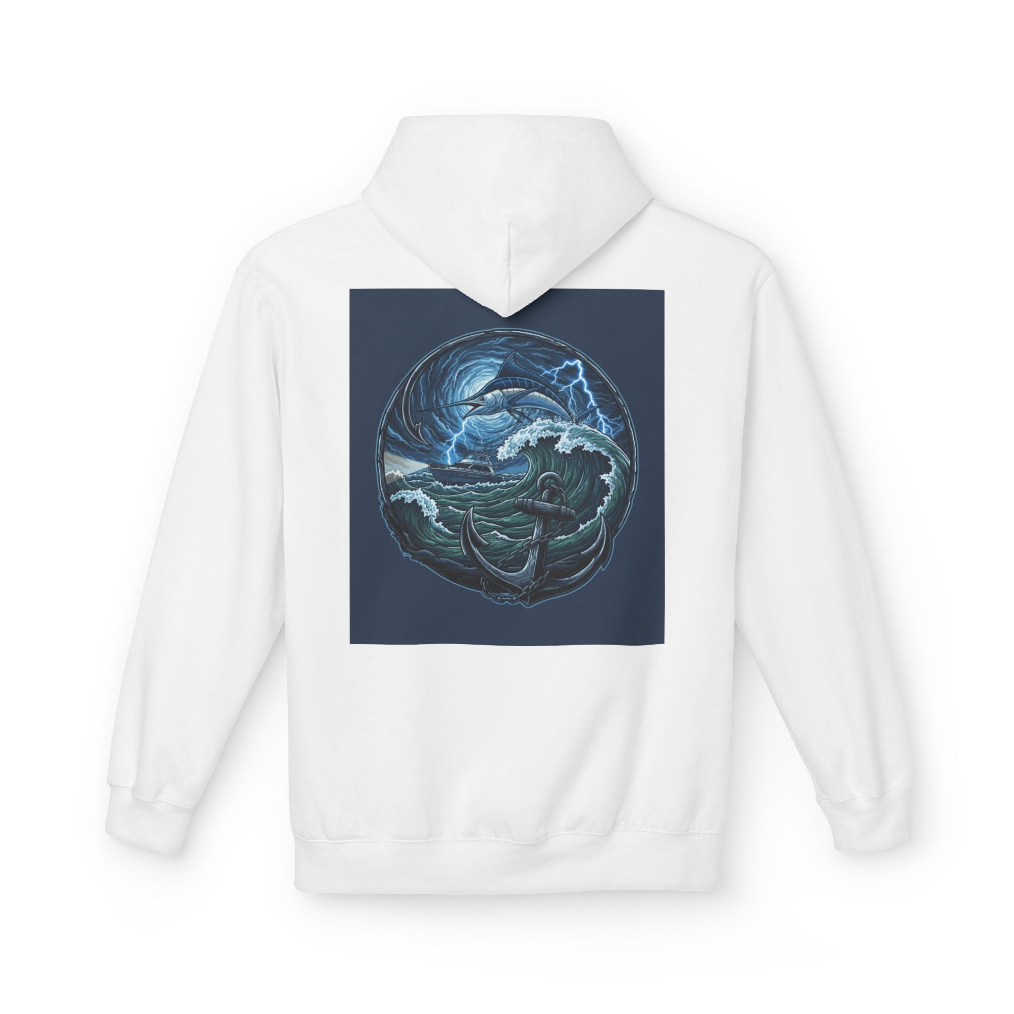 Ocean Elemental Hoodie — Mystical Wave Dragon Earth & Storm Graphic