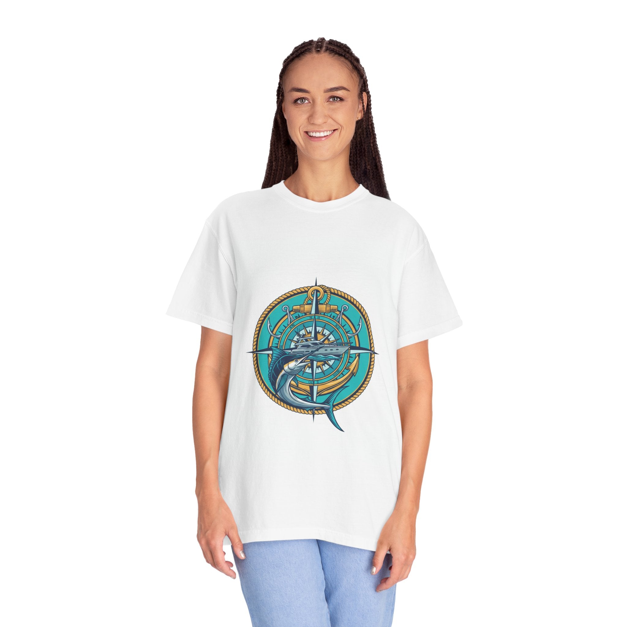 Vintage Compass Graphic T-Shirt | Nautical Adventure Tee