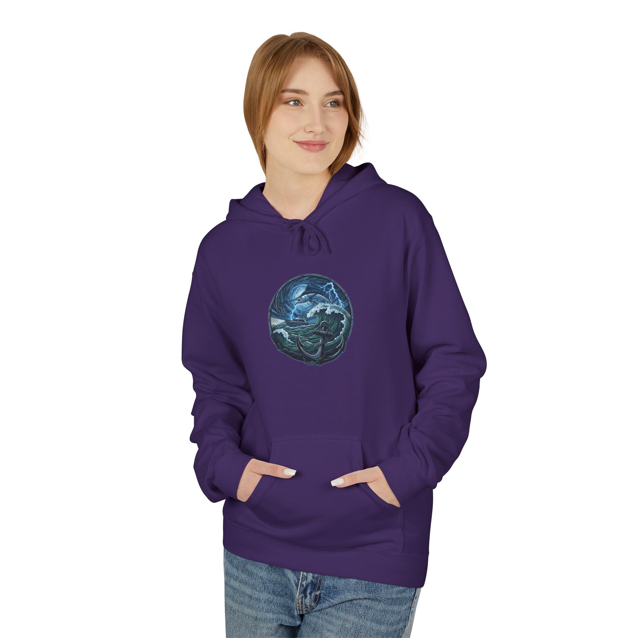 Ocean Kraken Fishing Hoodie | Vintage Nautical Graphic Hoodie