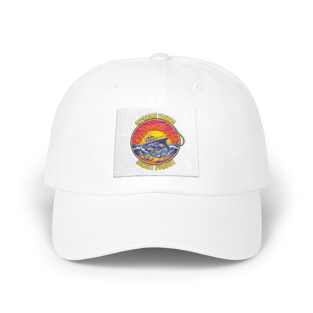Sunset Mountain Cap — Retro Sunrise Embroidered Baseball Hat