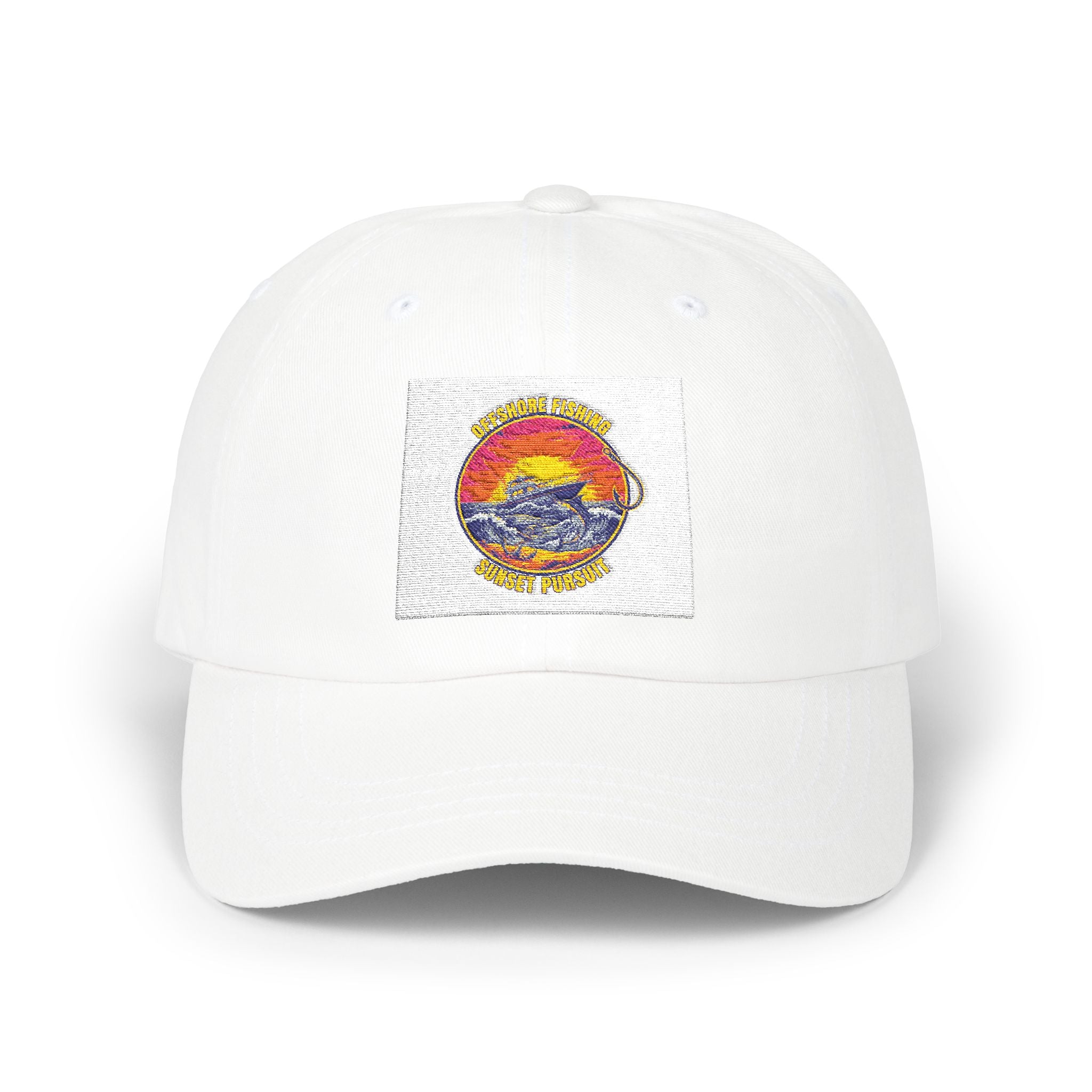 Sunset Mountain Cap — Retro Sunrise Embroidered Baseball Hat