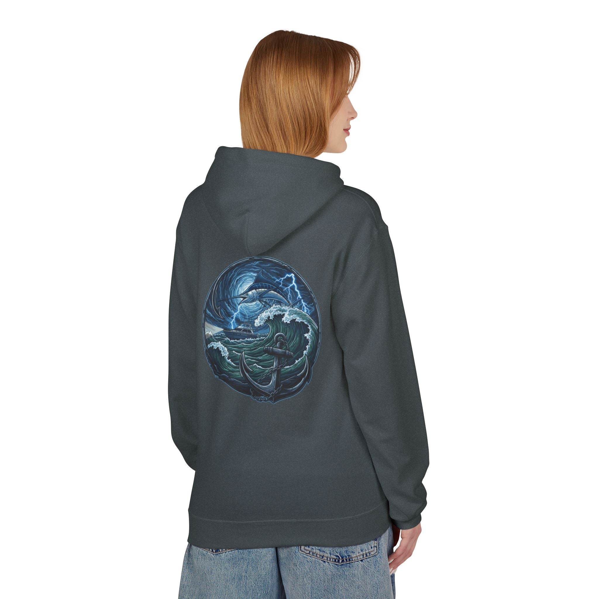 Ocean Kraken Fishing Hoodie | Vintage Nautical Graphic Hoodie