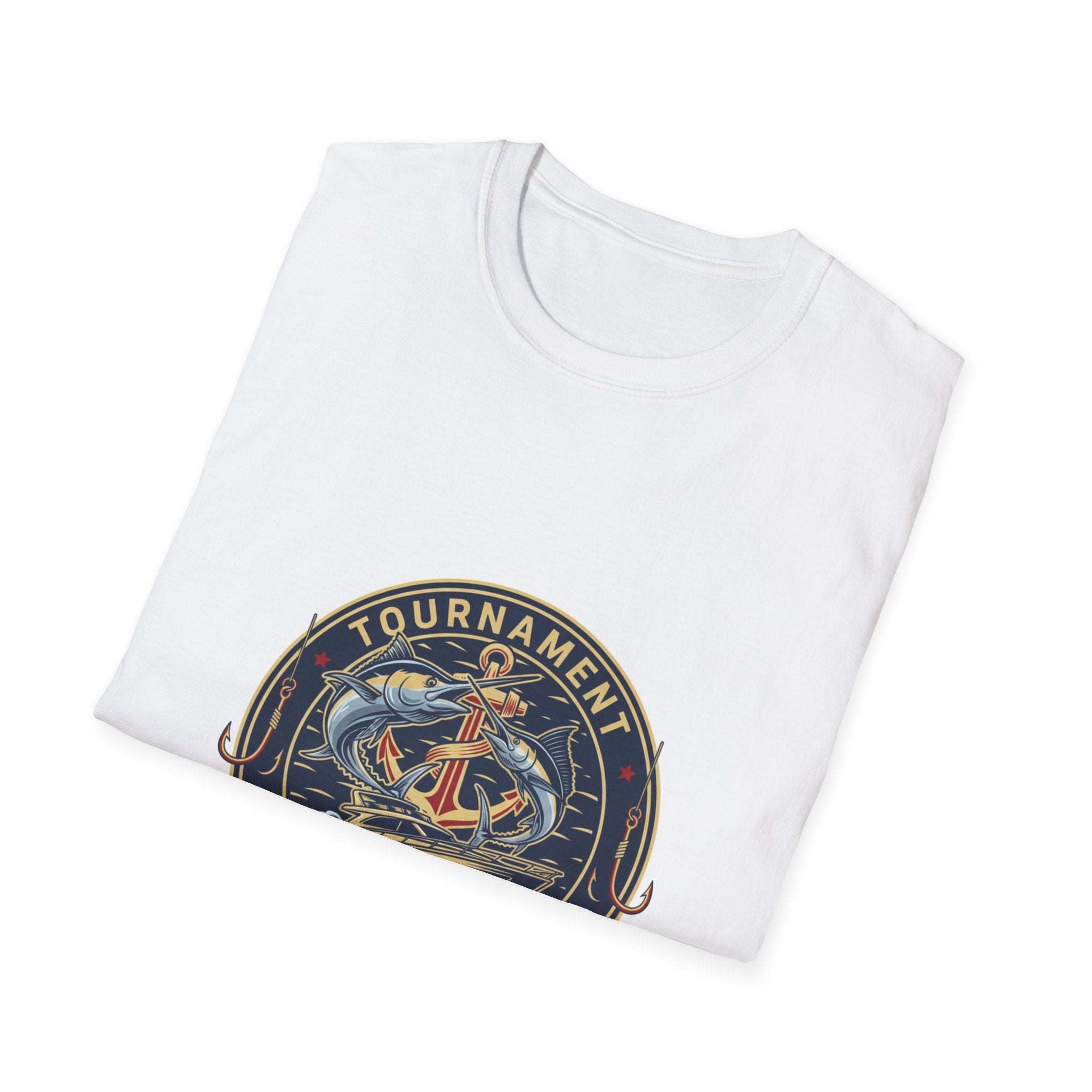 Fishing Tournament T-Shirt – Sport Fishing Anchor Graphic T-Shirt