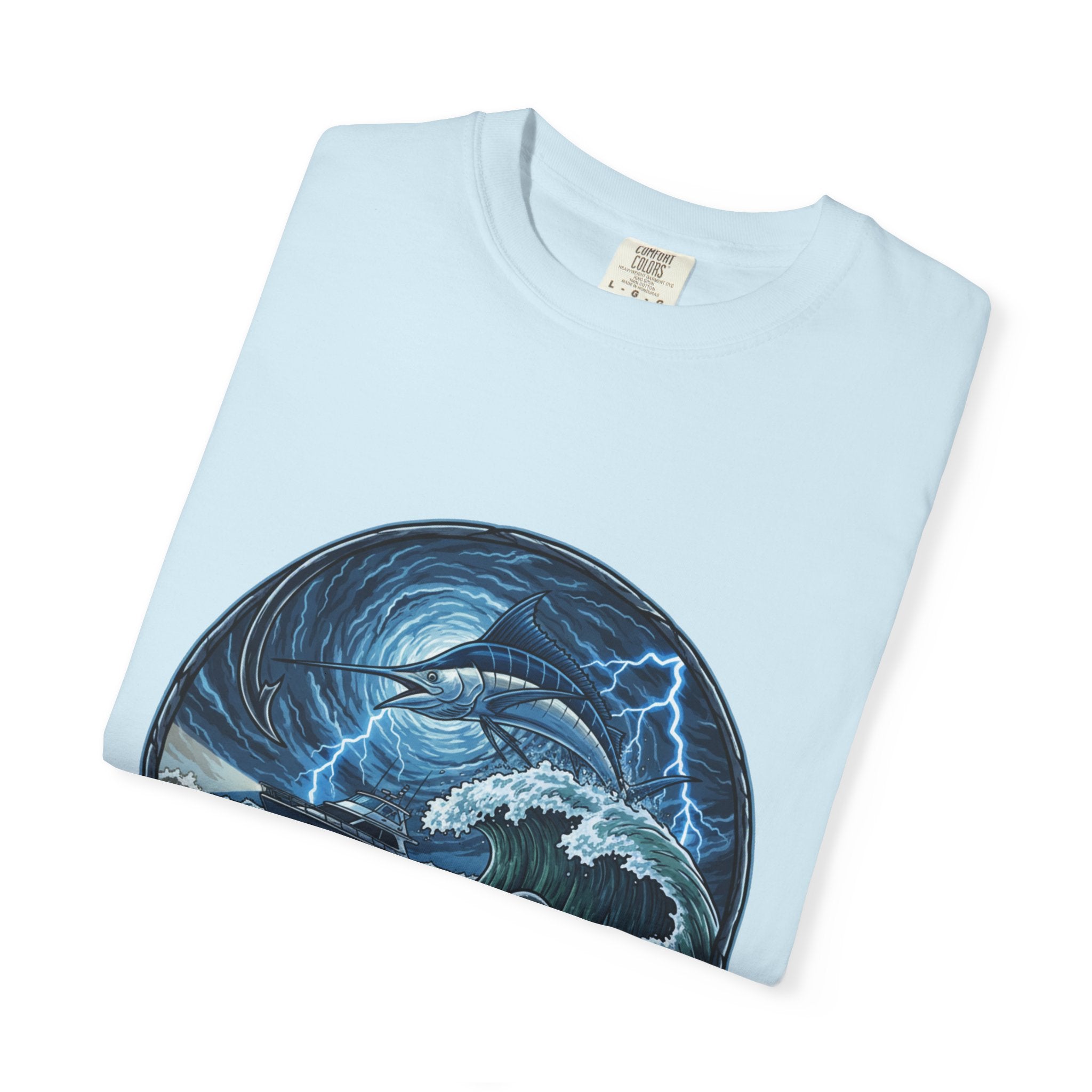 Stormy Ocean Kraken Art T-Shirt | Coastal Fishing Graphic Tee