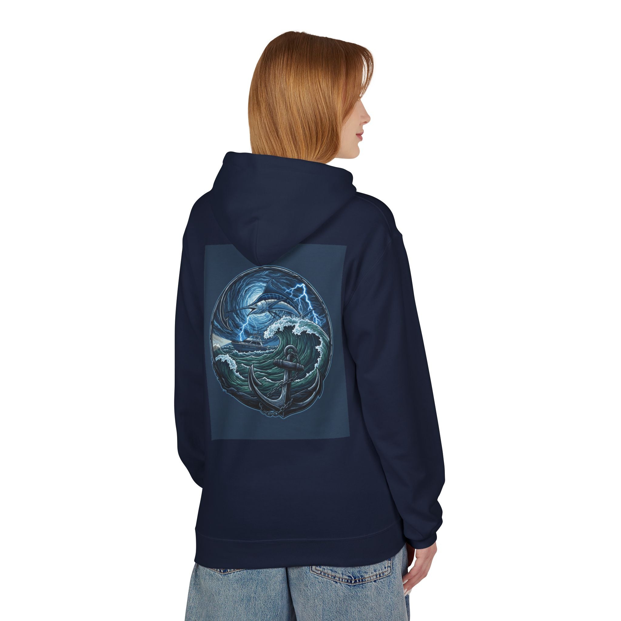 Ocean Elemental Hoodie | Mystical Wave Dragon Graphic Hoodie
