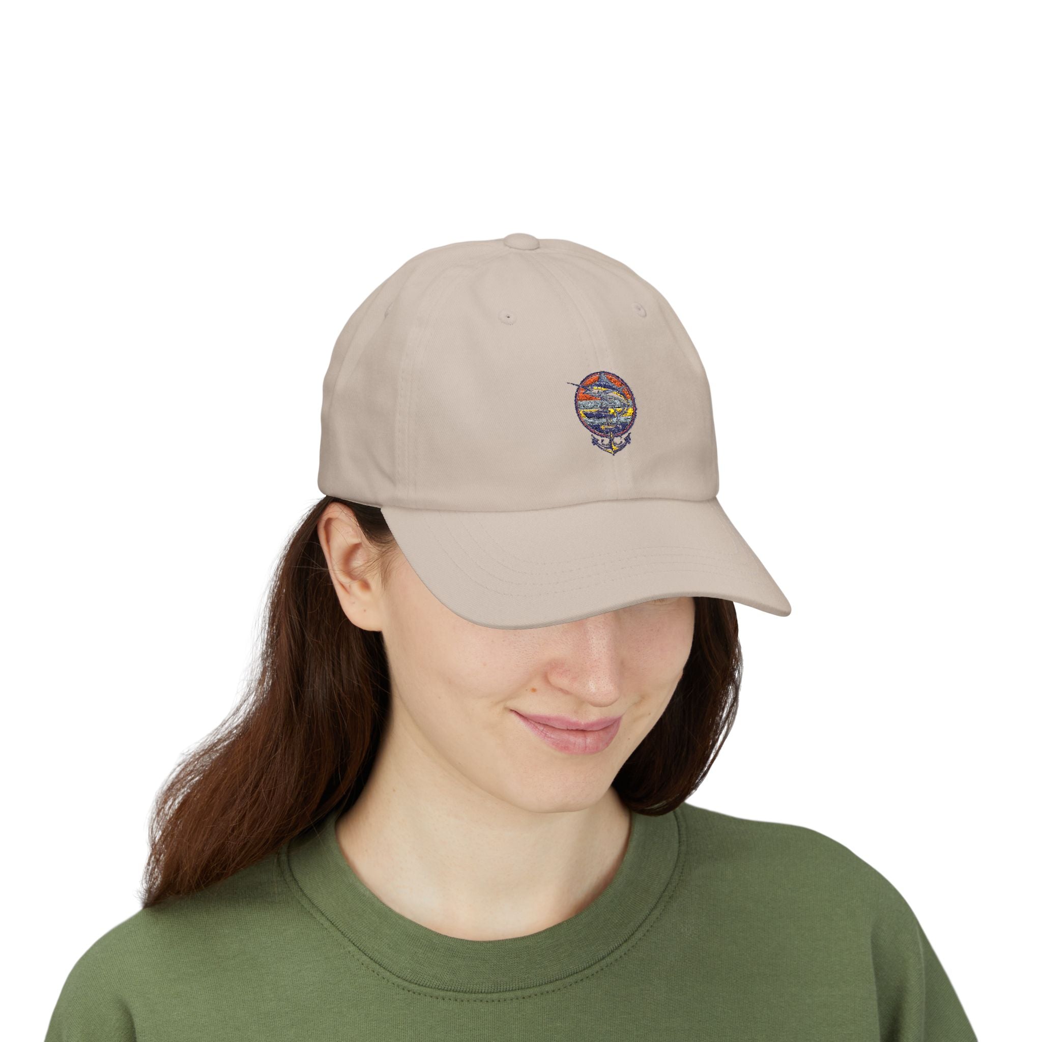 Embroidered Sunset Globe Dad Cap | Vintage Travel Baseball Hat
