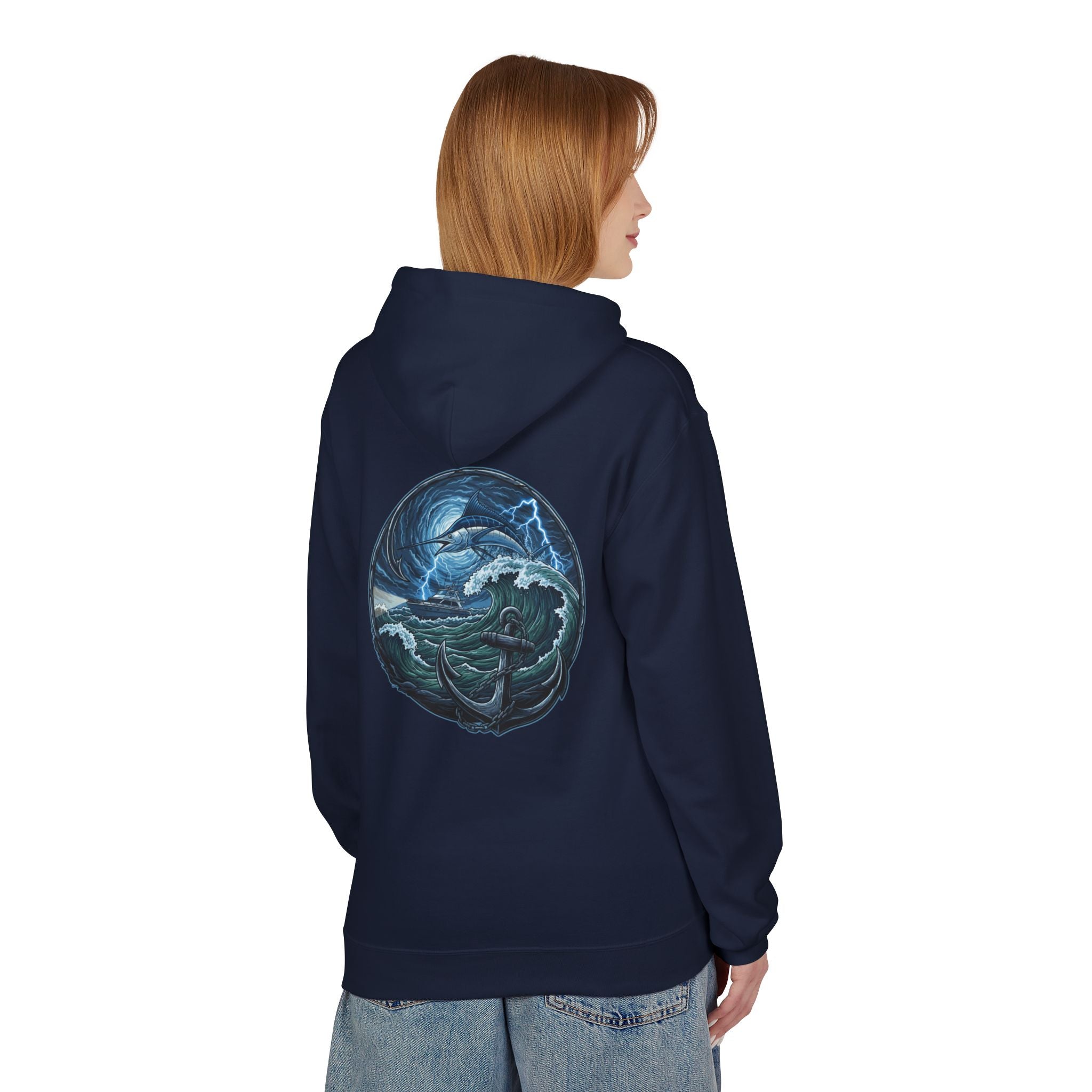 Ocean Kraken Fishing Hoodie | Vintage Nautical Graphic Hoodie