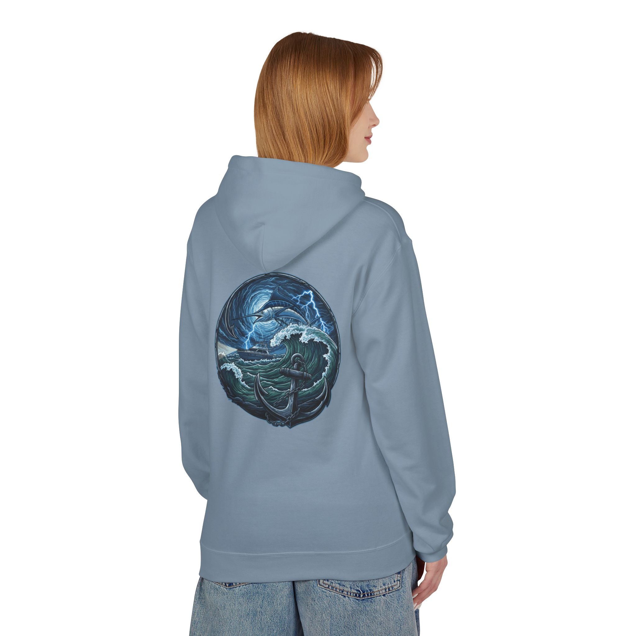 Ocean Kraken Fishing Hoodie | Vintage Nautical Graphic Hoodie