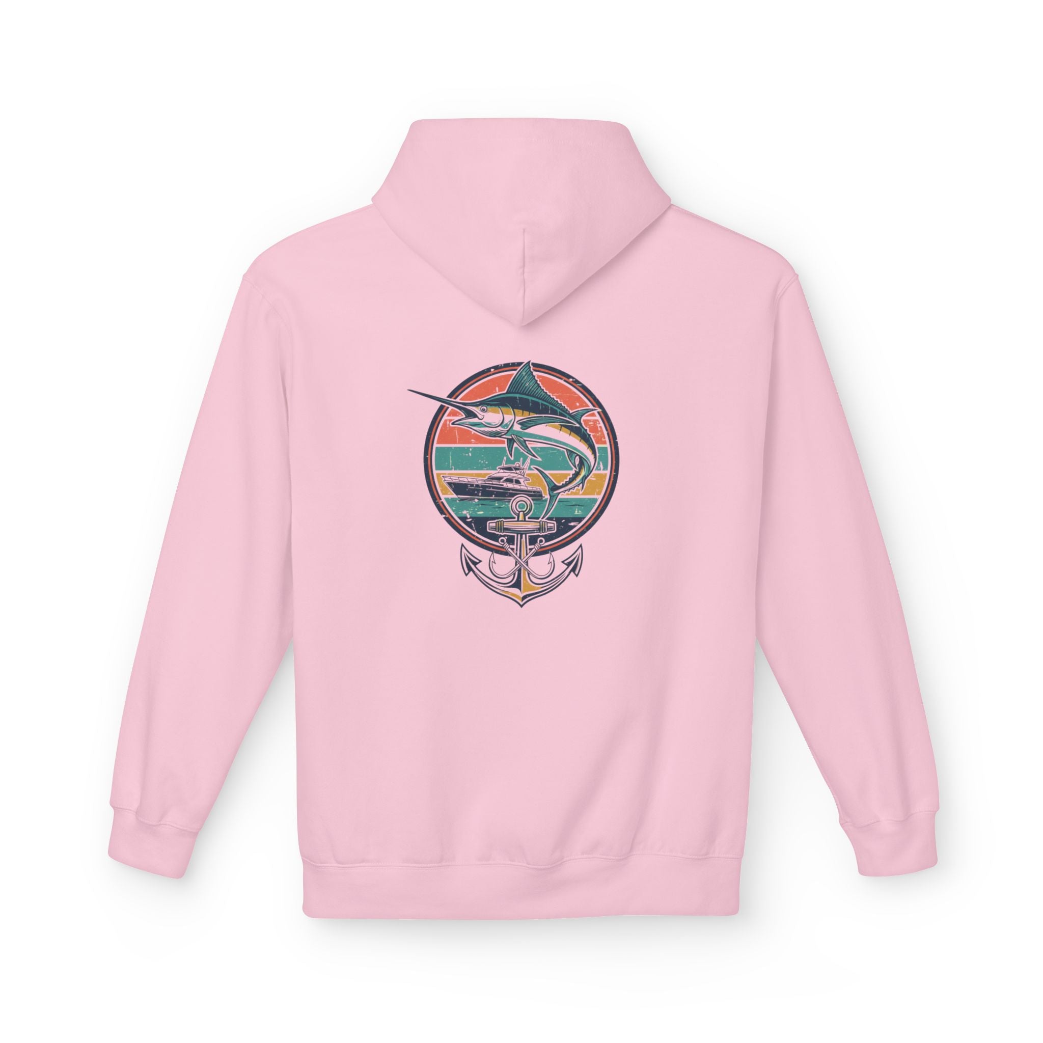 Sailfish Anchor Fishing Hoodie | Vintage Coastal Surf Hoodie