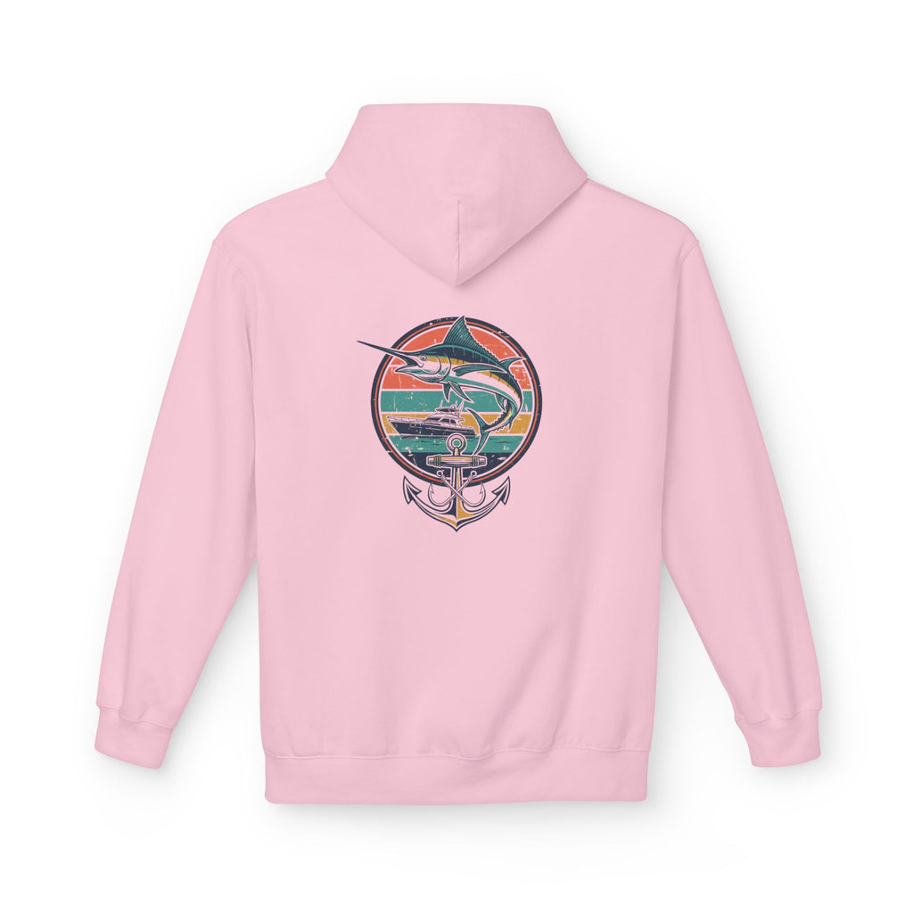 Sailfish Anchor Hoodie — Vintage Coastal Surf Graphic