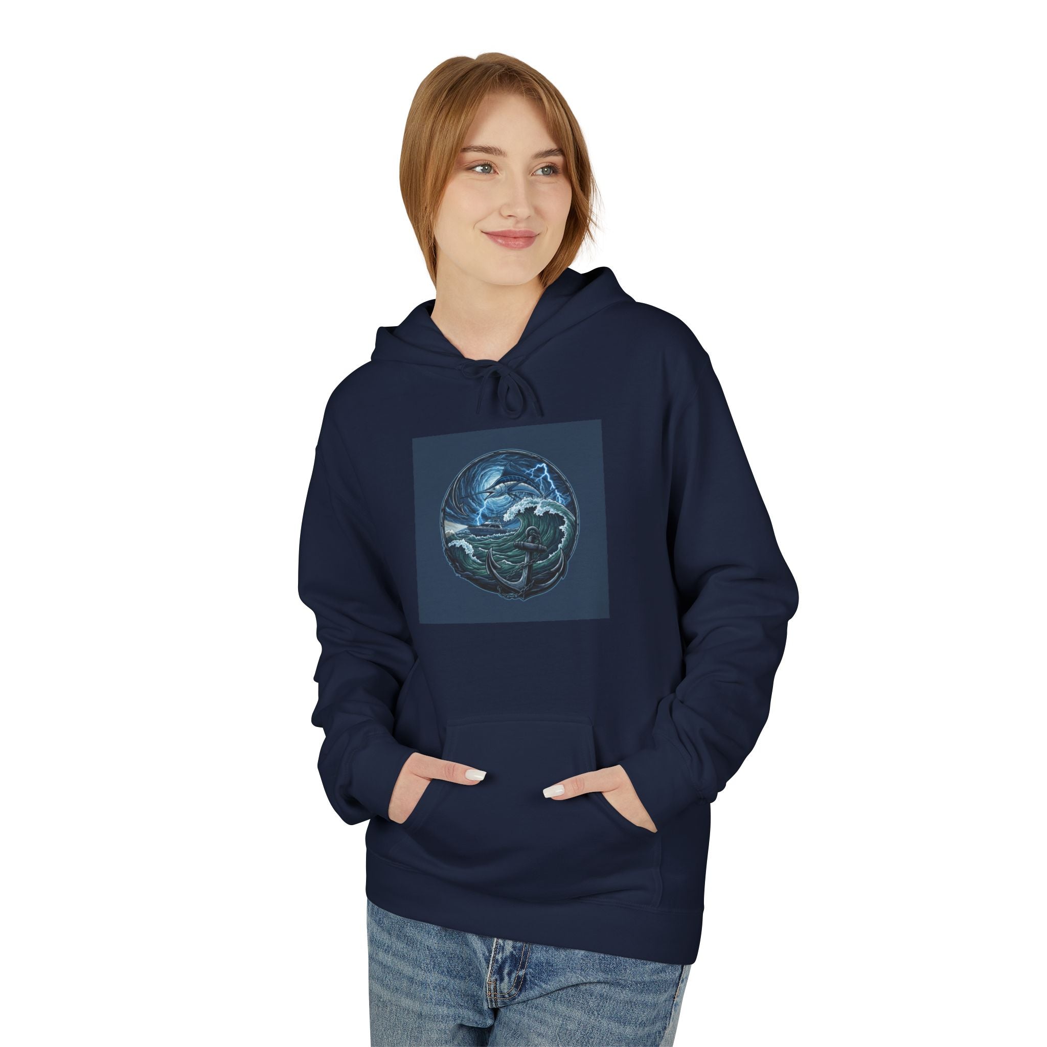 Ocean Elemental Hoodie | Mystical Wave Dragon Graphic Hoodie