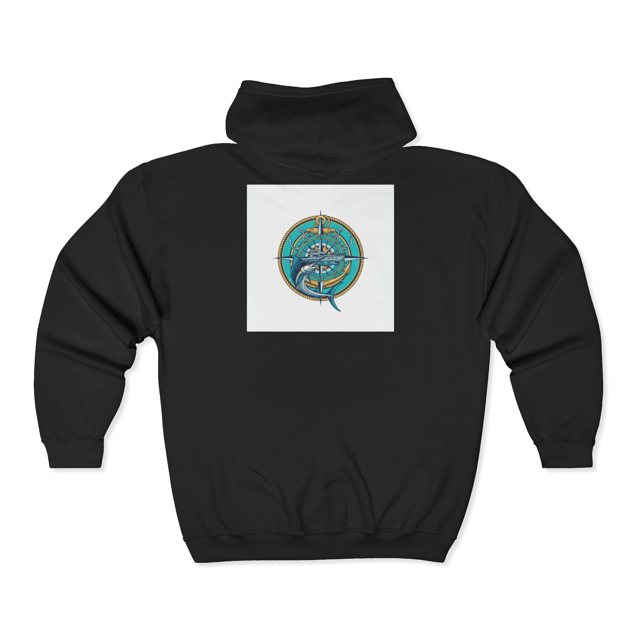Ocean Navigator Compass Zip Hoodie | Nautical Outdoor Zip Hoodie