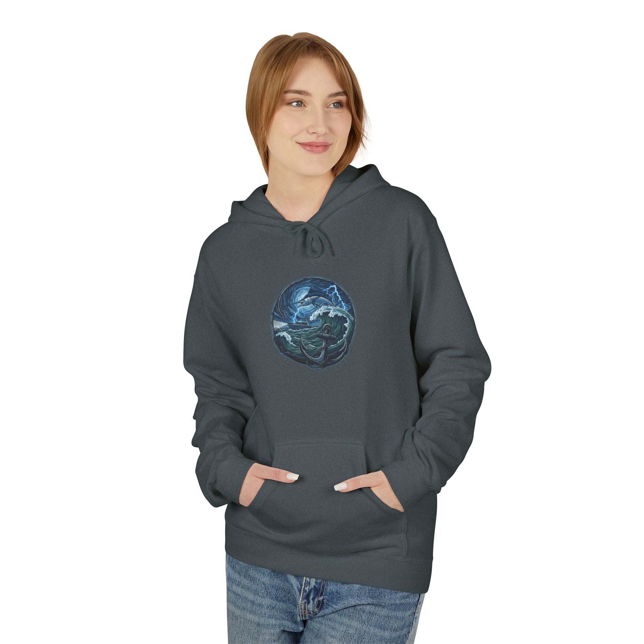 Ocean Kraken Fishing Hoodie | Vintage Nautical Graphic Hoodie