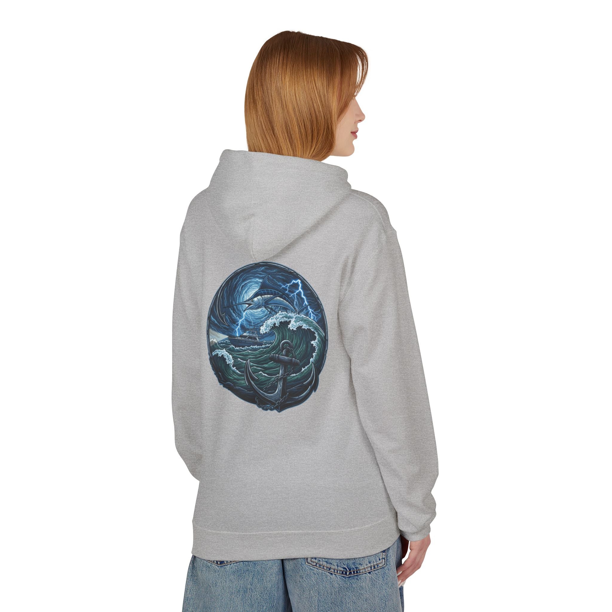 Ocean Kraken Fishing Hoodie | Vintage Nautical Graphic Hoodie