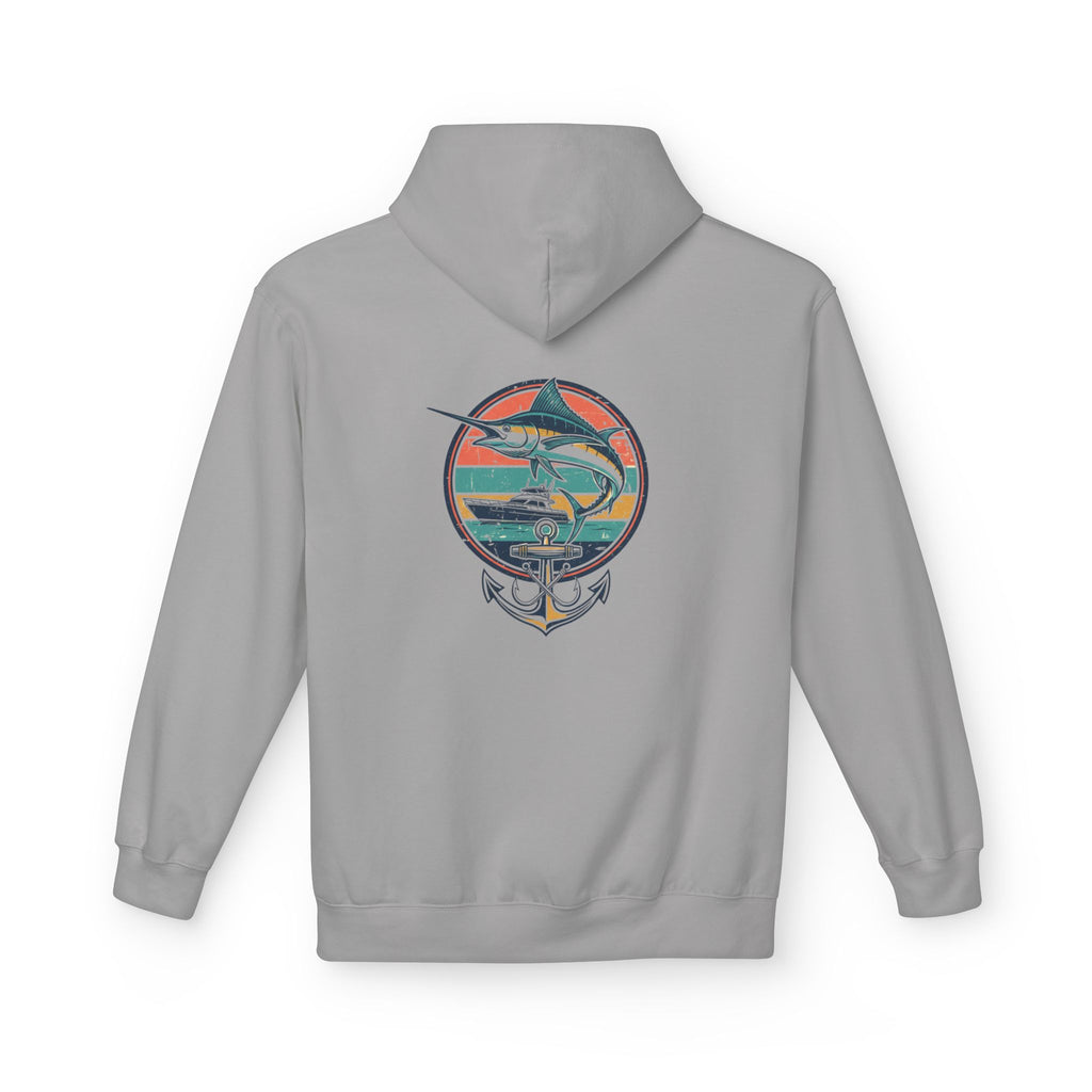 Sailfish Anchor Hoodie — Vintage Coastal Surf Graphic