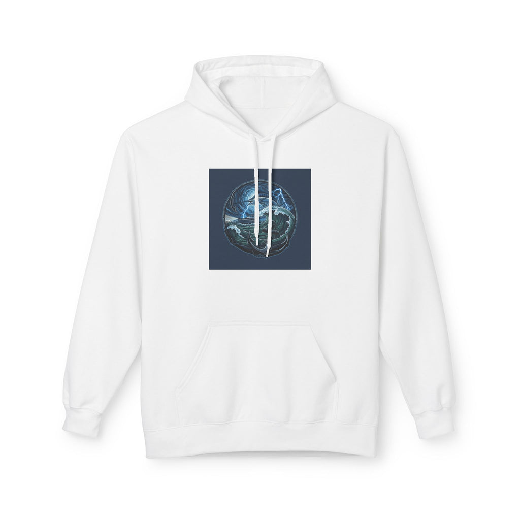 Ocean Elemental Hoodie — Mystical Wave Dragon Earth & Storm Graphic