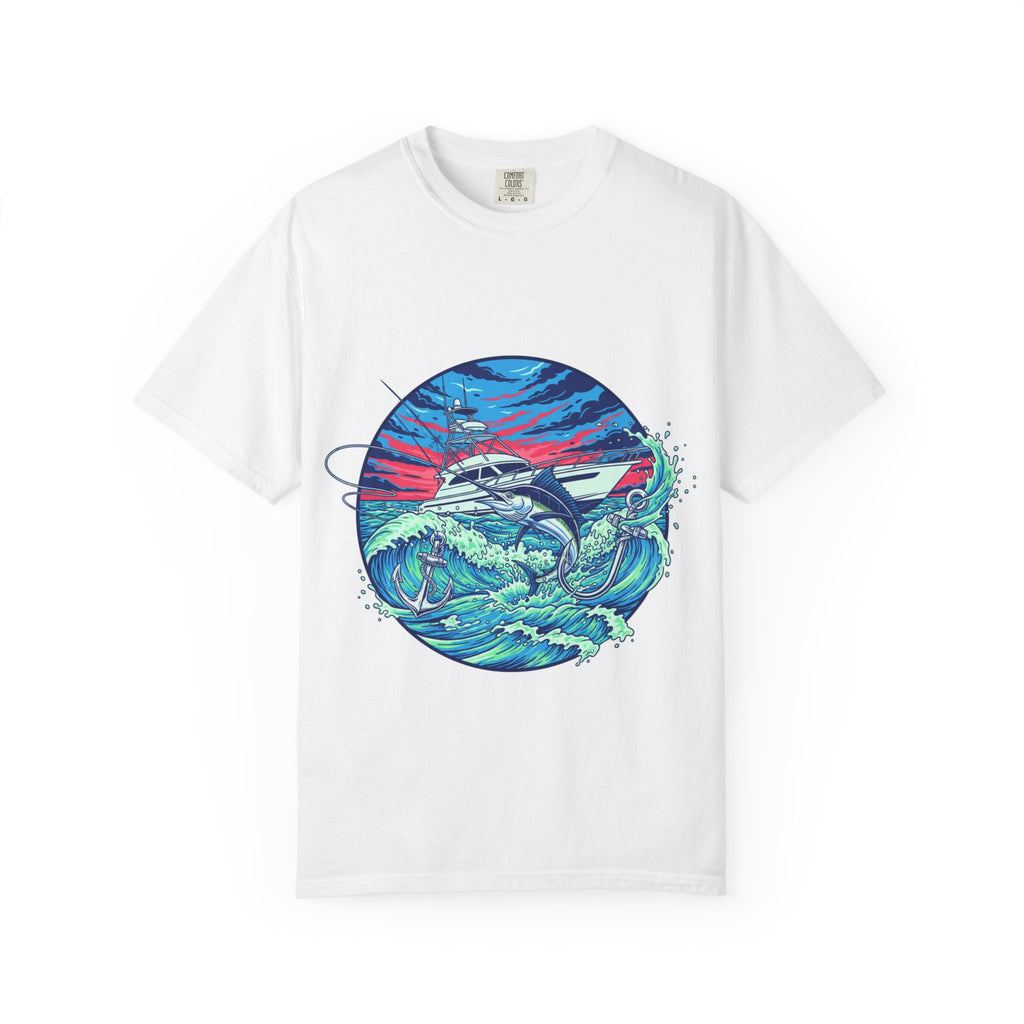 Ocean Wave Surf T-Shirt — Vintage Surfboard Sunset T-Shirt