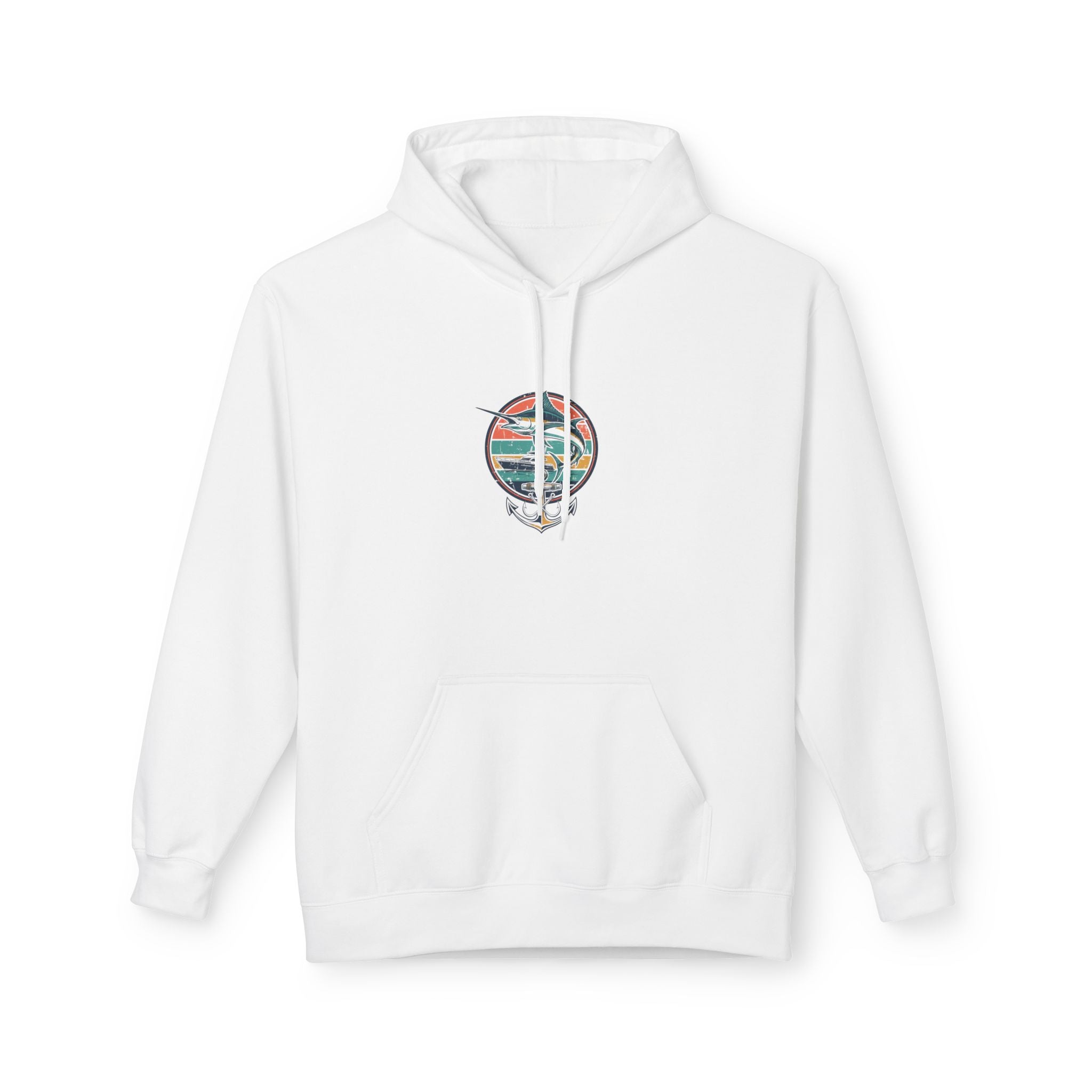 Sailfish Anchor Hoodie — Vintage Coastal Surf Graphic