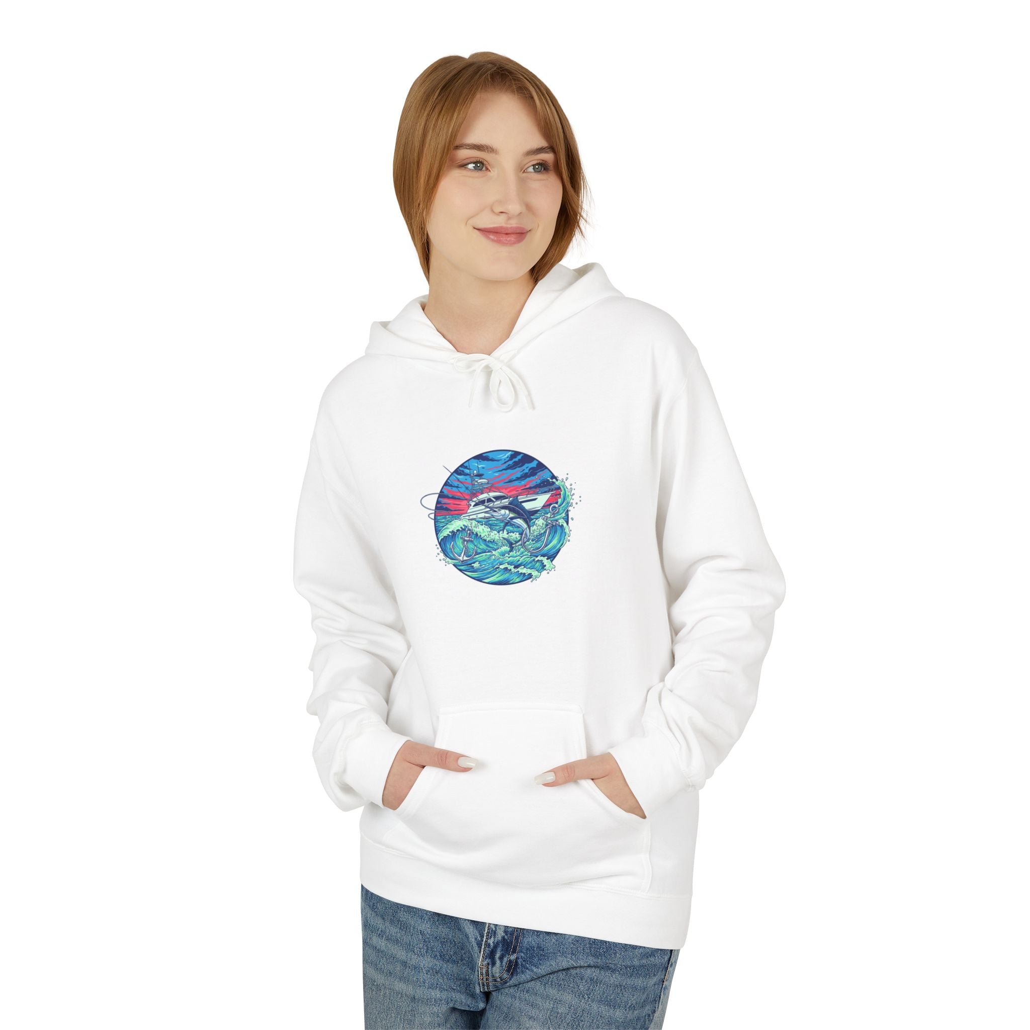 Colorful Space Ocean Fishing Hoodie | Artistic Graphic Hoodie