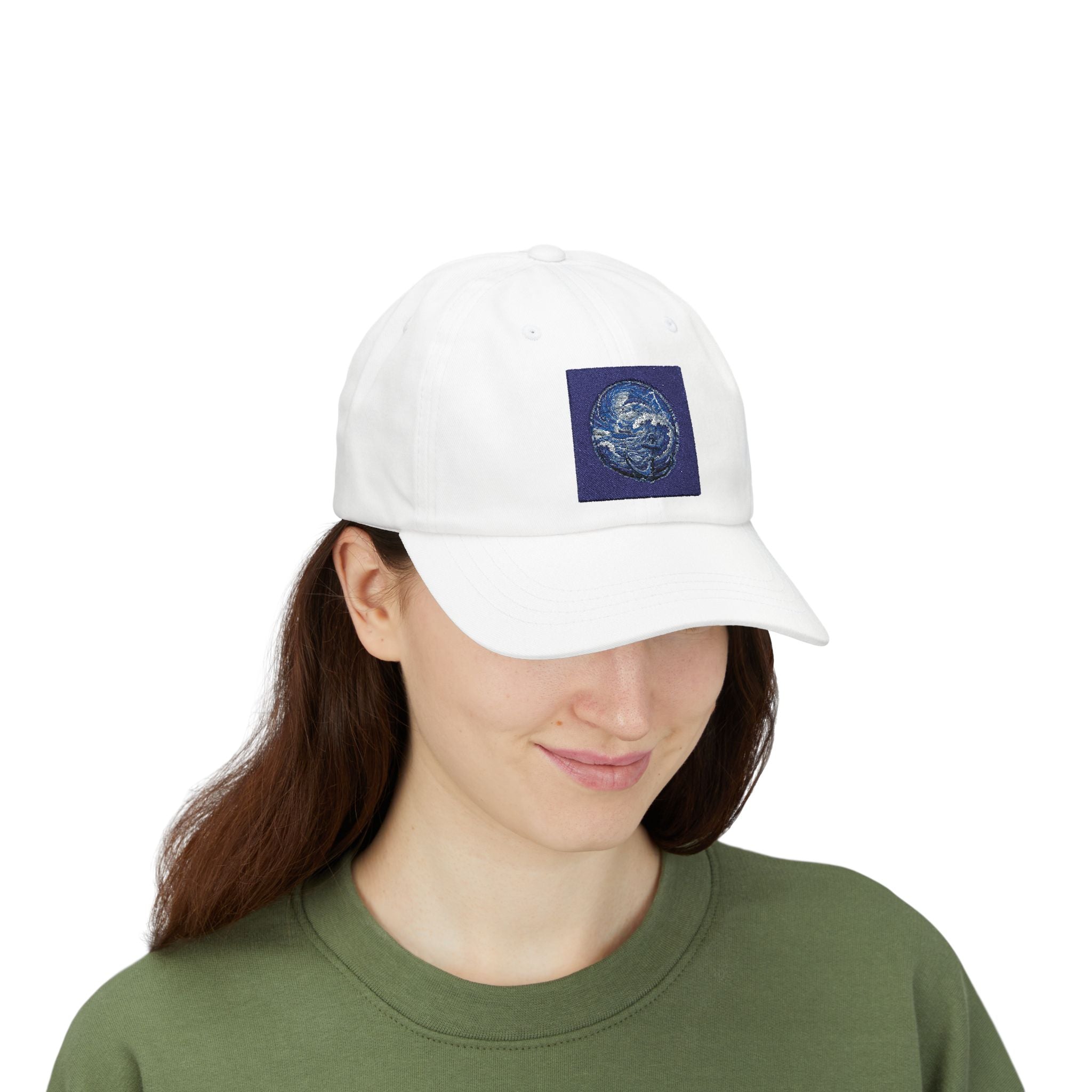 Blue Fishing Embroidered Baseball Hat | Classic Outdoor Fishing Cap