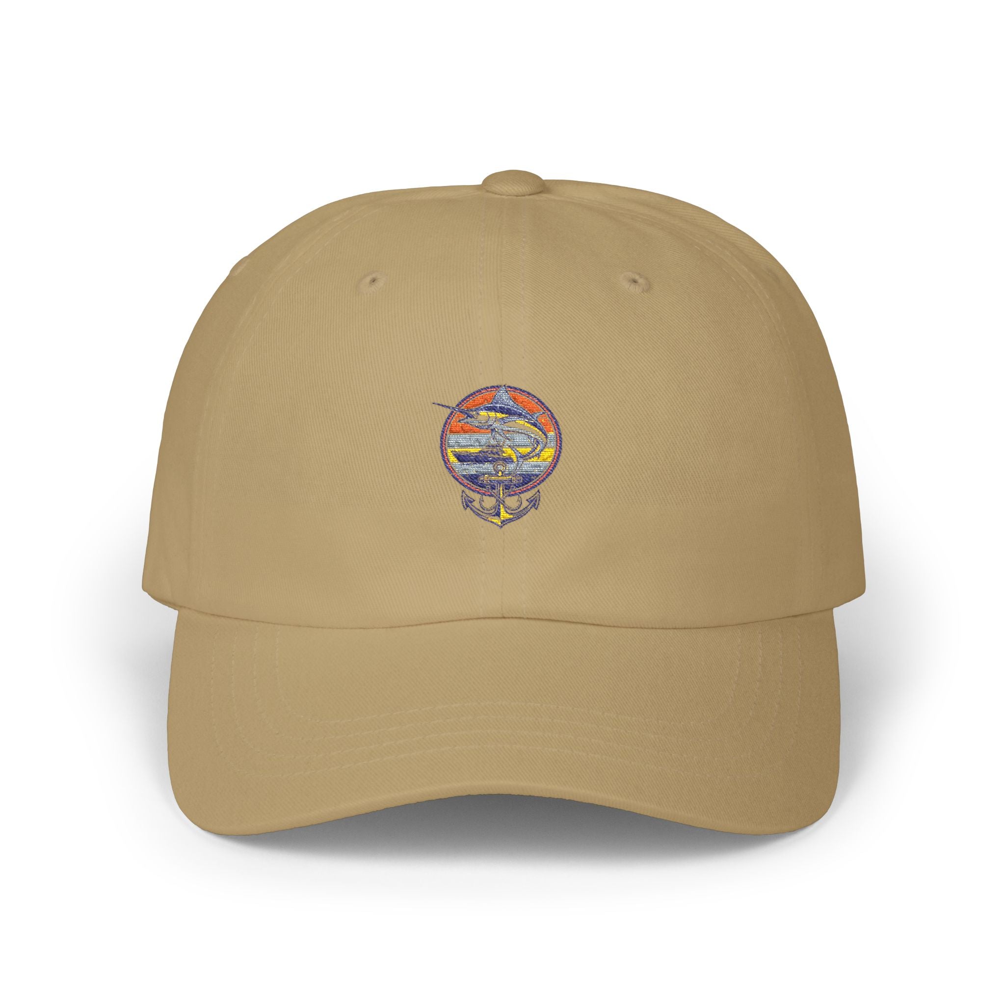 Embroidered Sunset Globe Dad Cap | Vintage Travel Baseball Hat