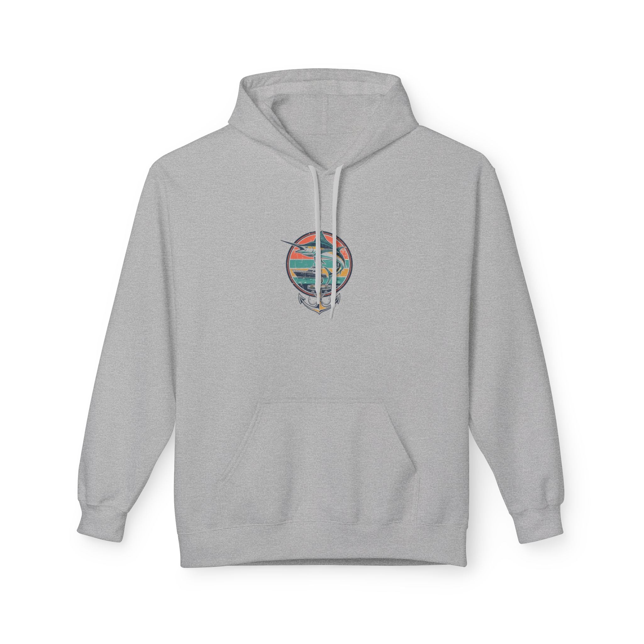 Sailfish Anchor Fishing Hoodie | Vintage Coastal Surf Hoodie