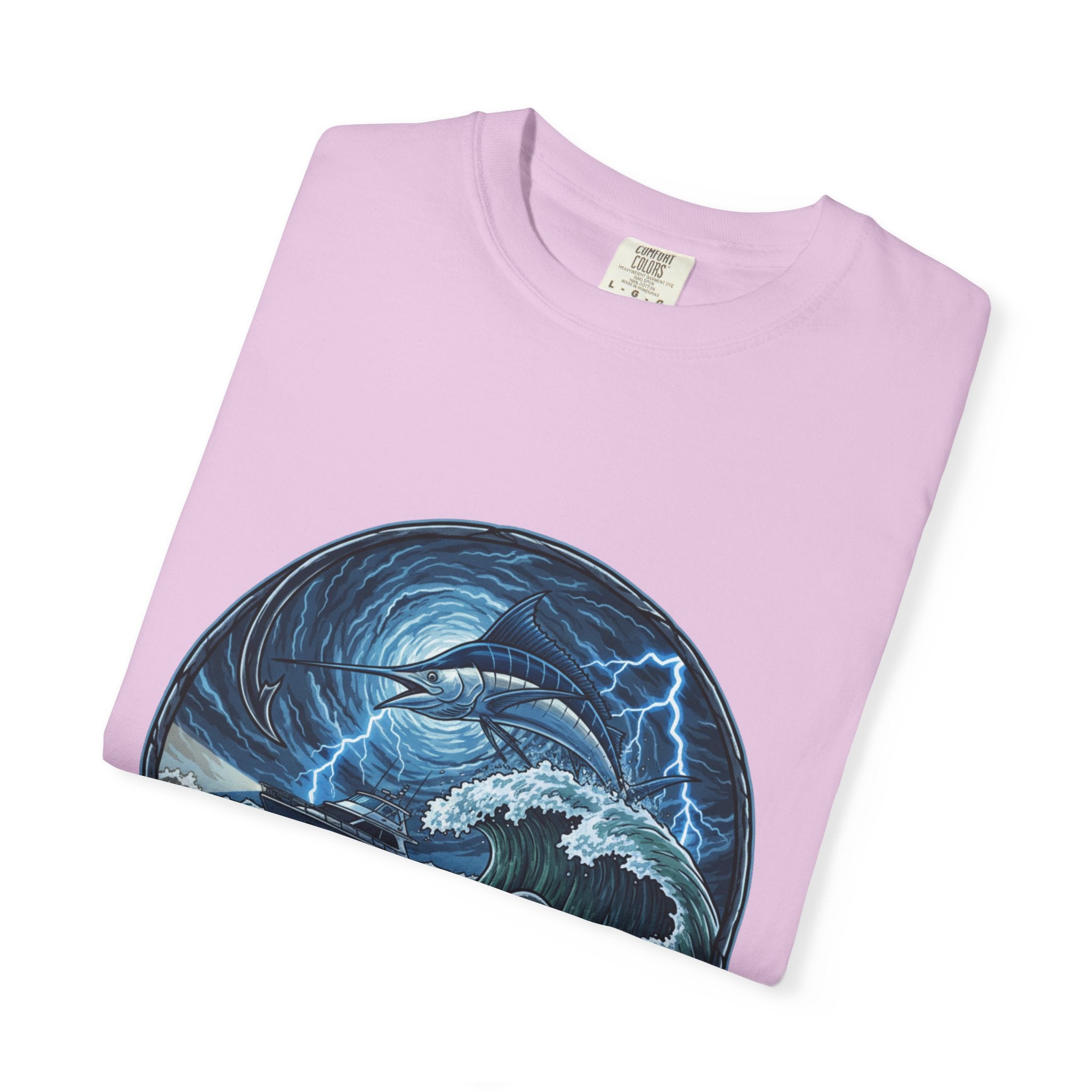 Stormy Ocean Kraken Art T-Shirt | Coastal Fishing Graphic Tee