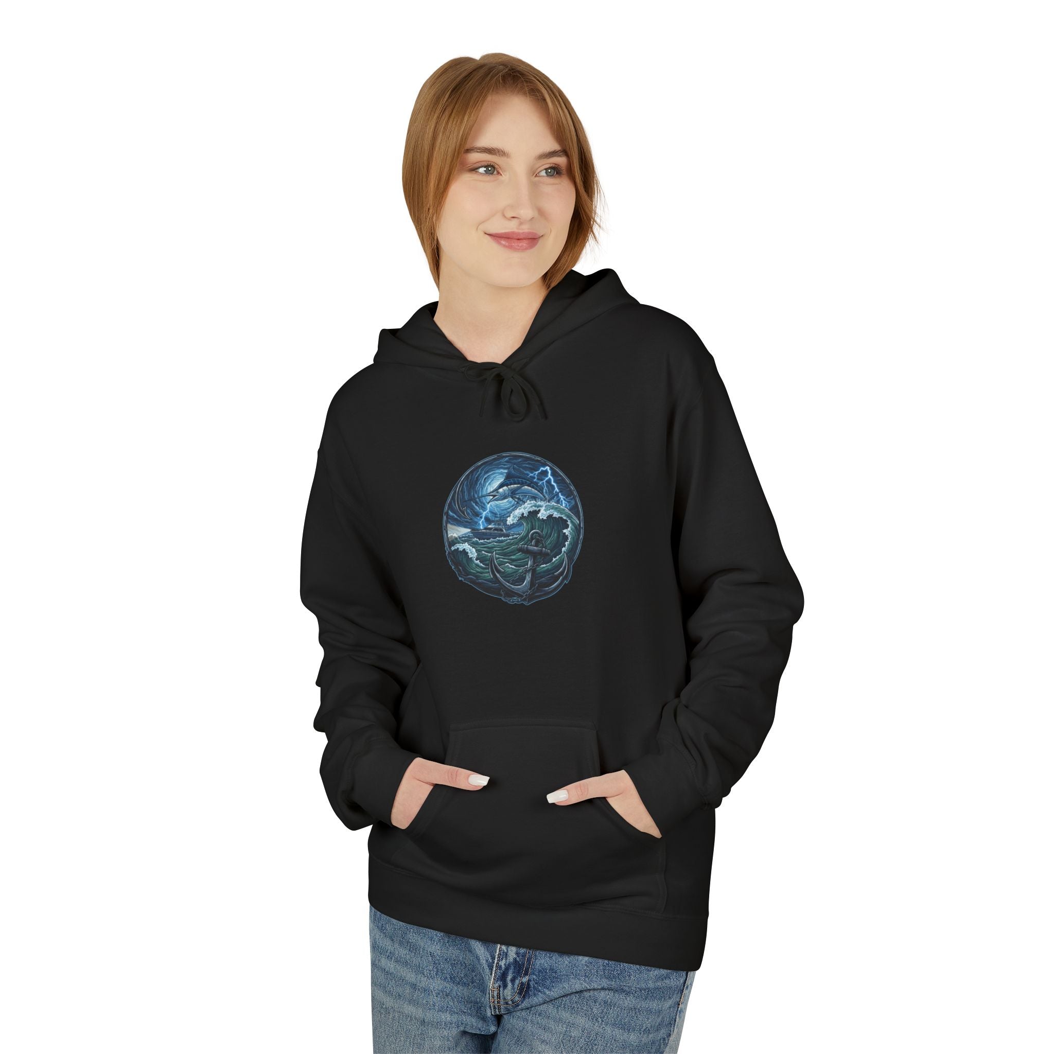 Ocean Kraken Fishing Hoodie | Vintage Nautical Graphic Hoodie