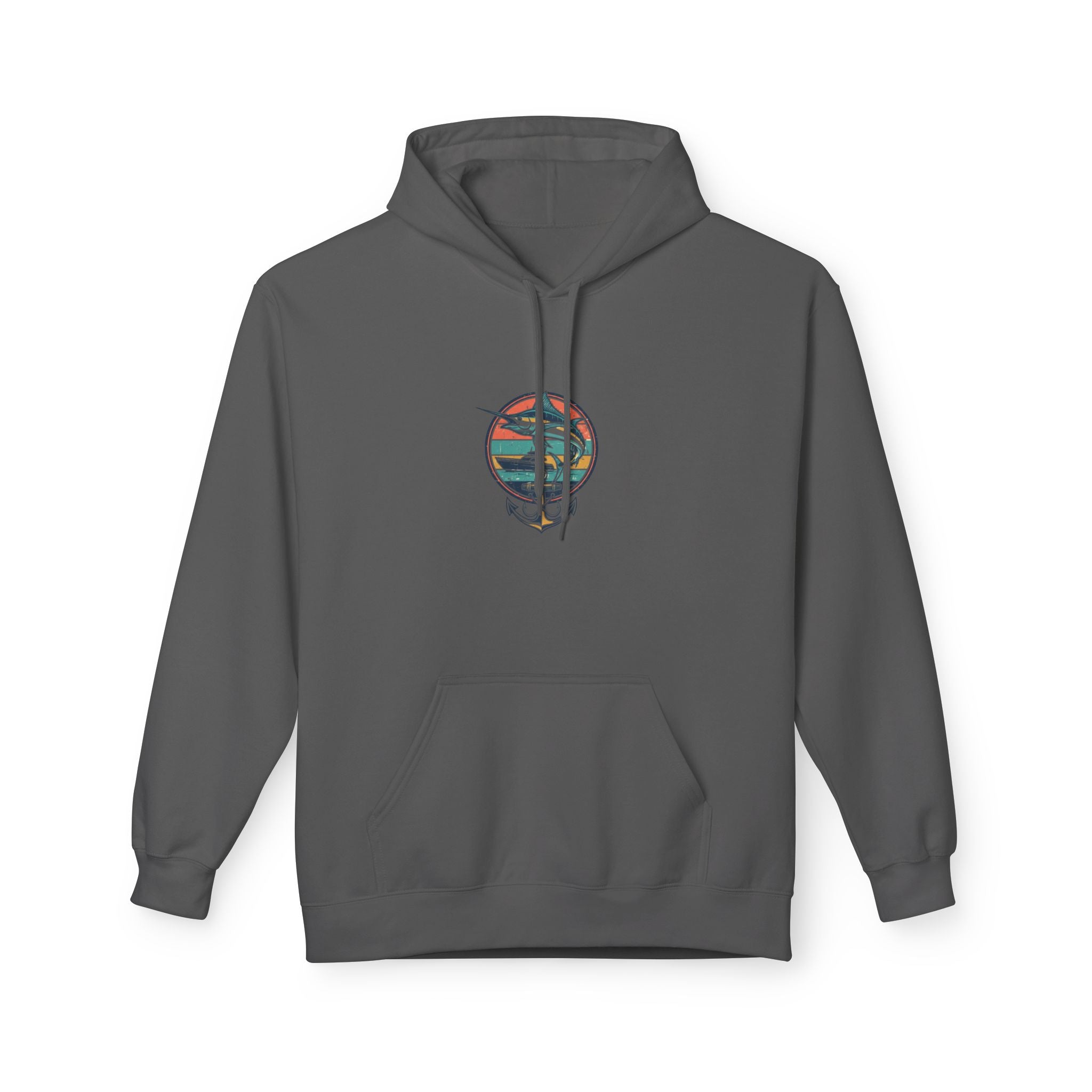 Sailfish Anchor Fishing Hoodie | Vintage Coastal Surf Hoodie
