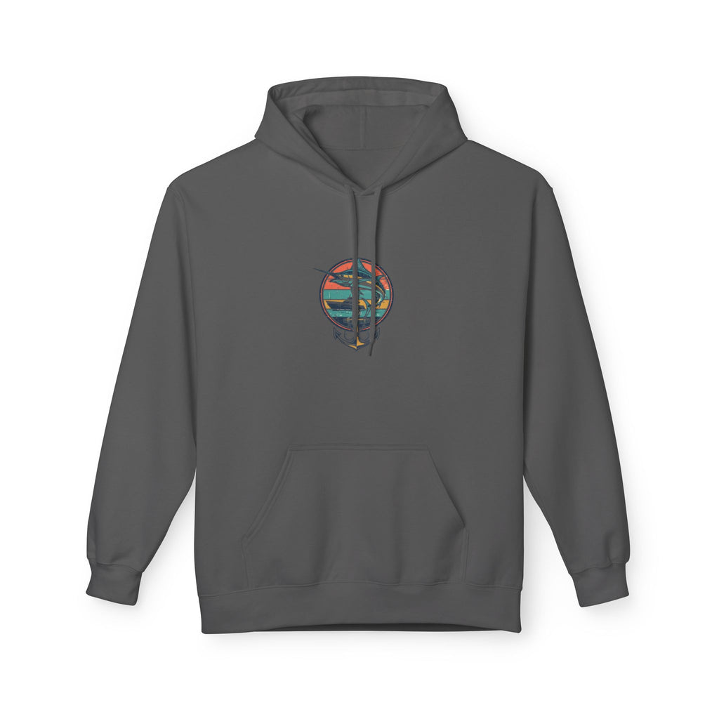 Sailfish Anchor Hoodie — Vintage Coastal Surf Graphic