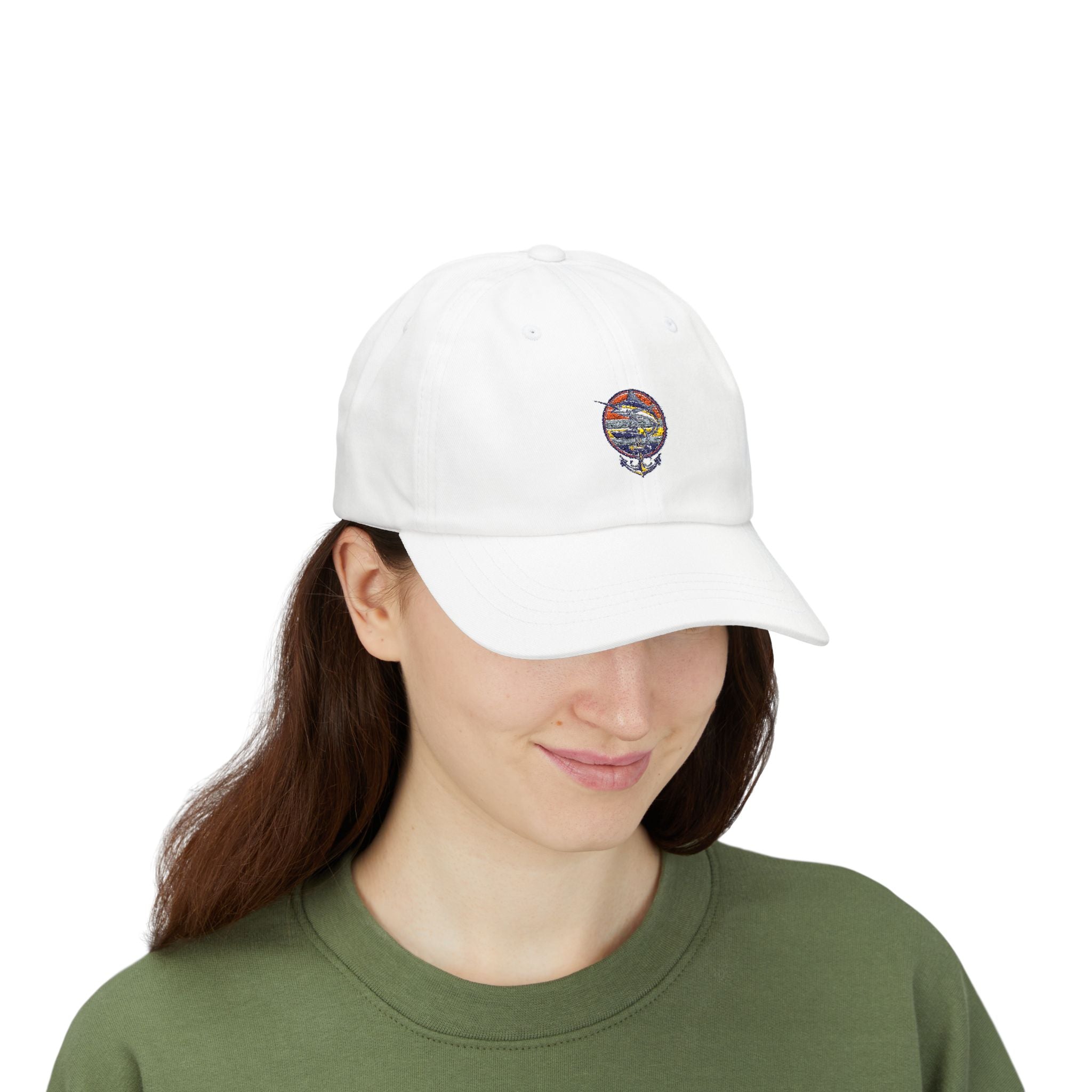 Embroidered Sunset Globe Dad Cap | Vintage Travel Baseball Hat
