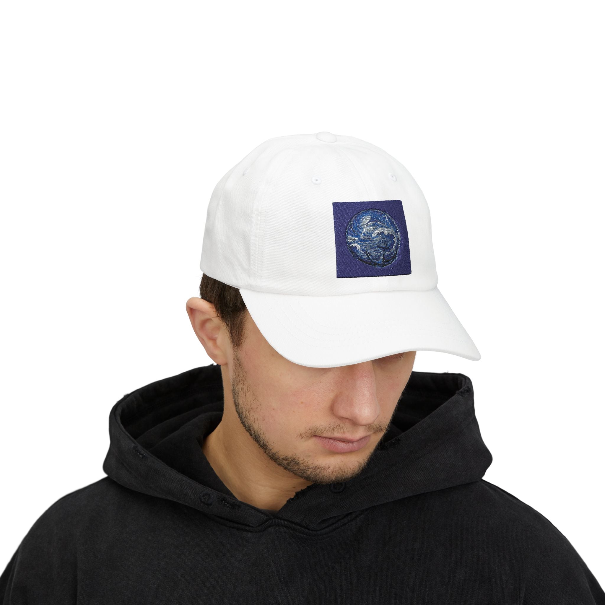 Blue Fishing Embroidered Baseball Hat | Classic Outdoor Fishing Cap
