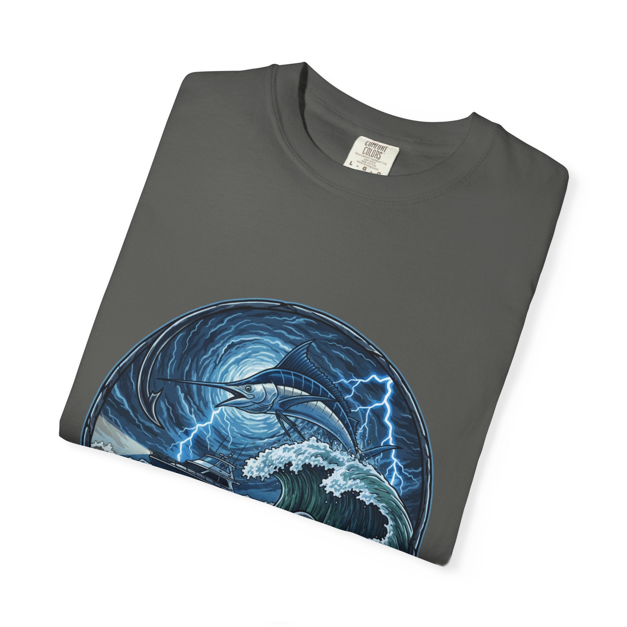 Stormy Ocean Kraken Art T-Shirt | Coastal Fishing Graphic Tee