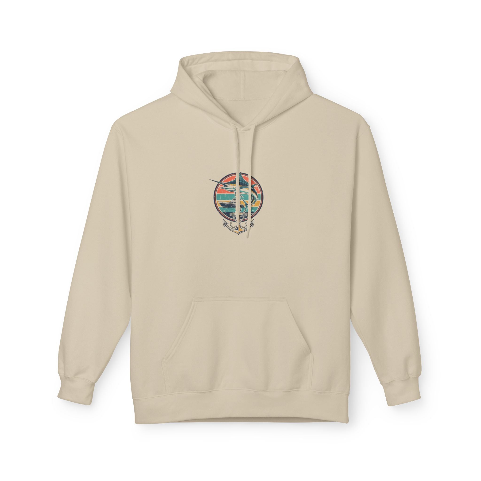 Sailfish Anchor Fishing Hoodie | Vintage Coastal Surf Hoodie