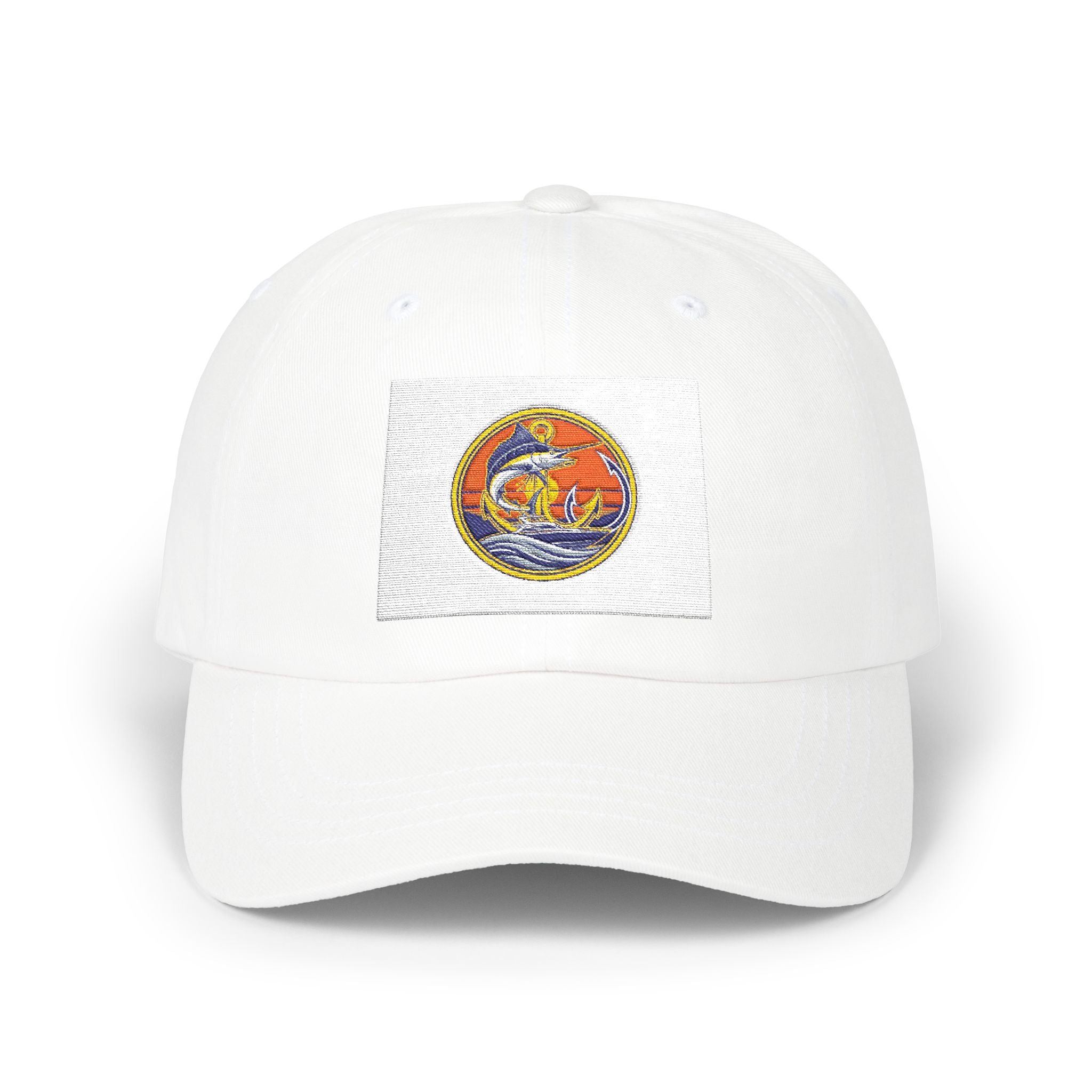 Sunset Mountain Cap — Fishing Embroidered Baseball Hat