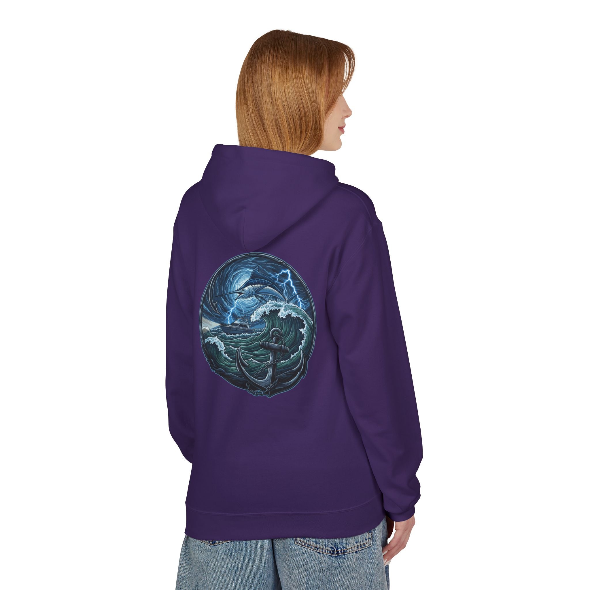 Ocean Kraken Fishing Hoodie | Vintage Nautical Graphic Hoodie