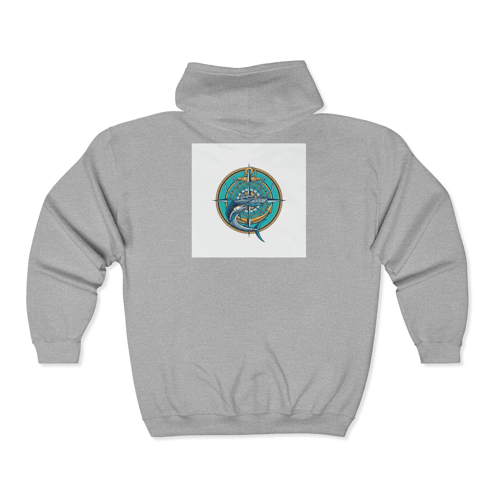 Ocean Navigator Compass Zip Hoodie | Nautical Outdoor Zip Hoodie