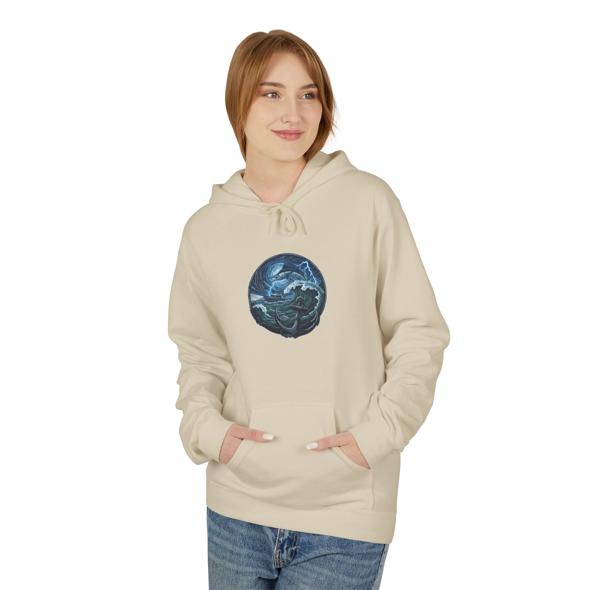 Ocean Kraken Fishing Hoodie | Vintage Nautical Graphic Hoodie