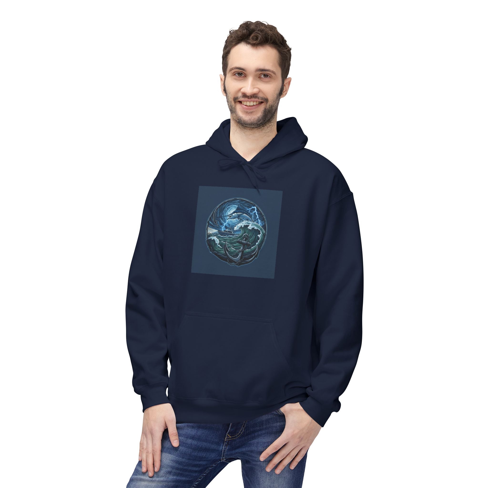 Ocean Elemental Hoodie | Mystical Wave Dragon Graphic Hoodie