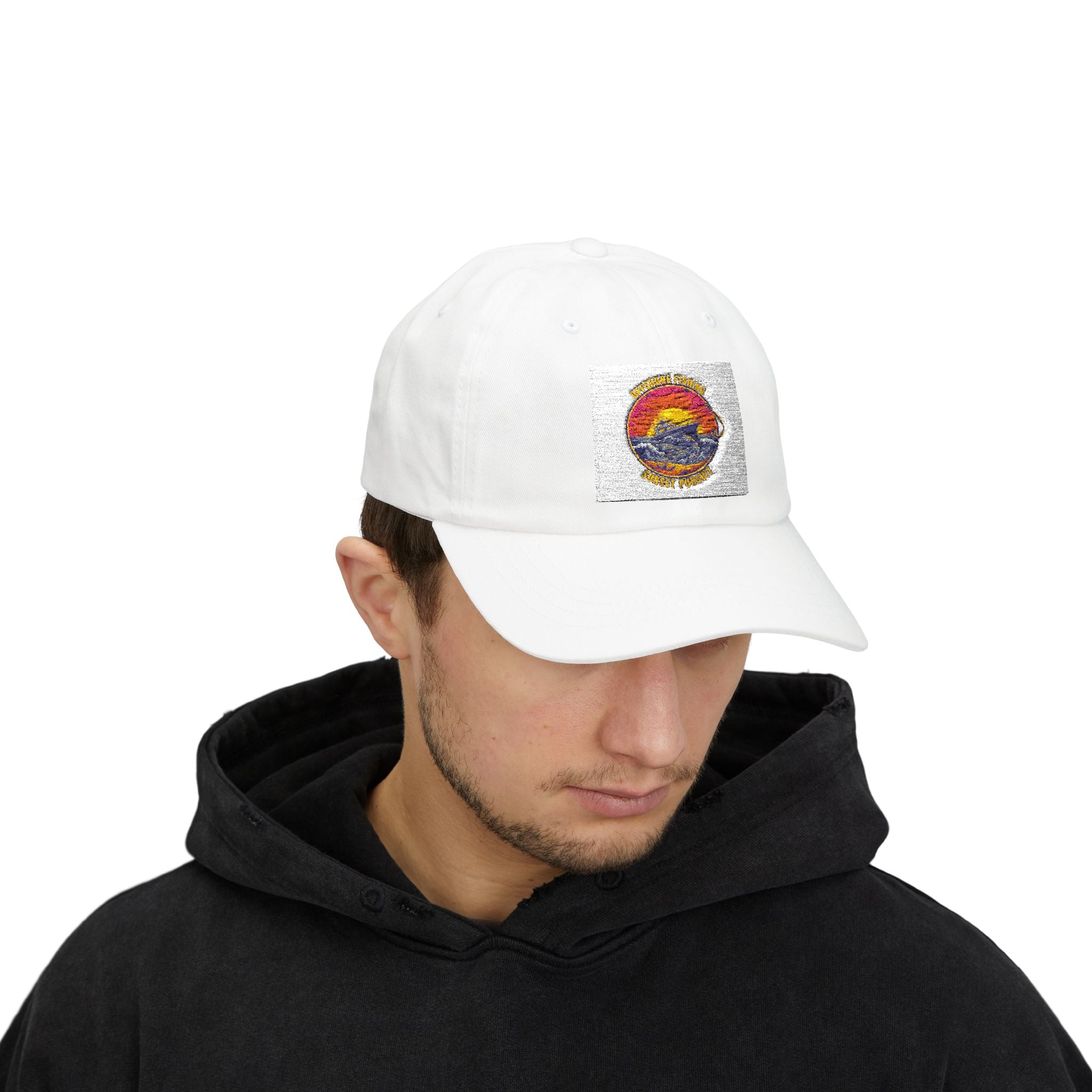 Sunrise Mountain Embroidered Baseball Cap | Retro Outdoor Hat