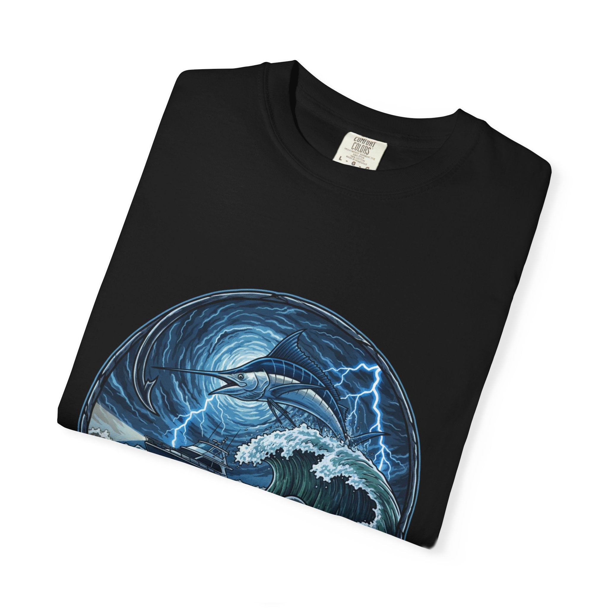 Stormy Ocean Kraken Art T-Shirt | Coastal Fishing Graphic Tee