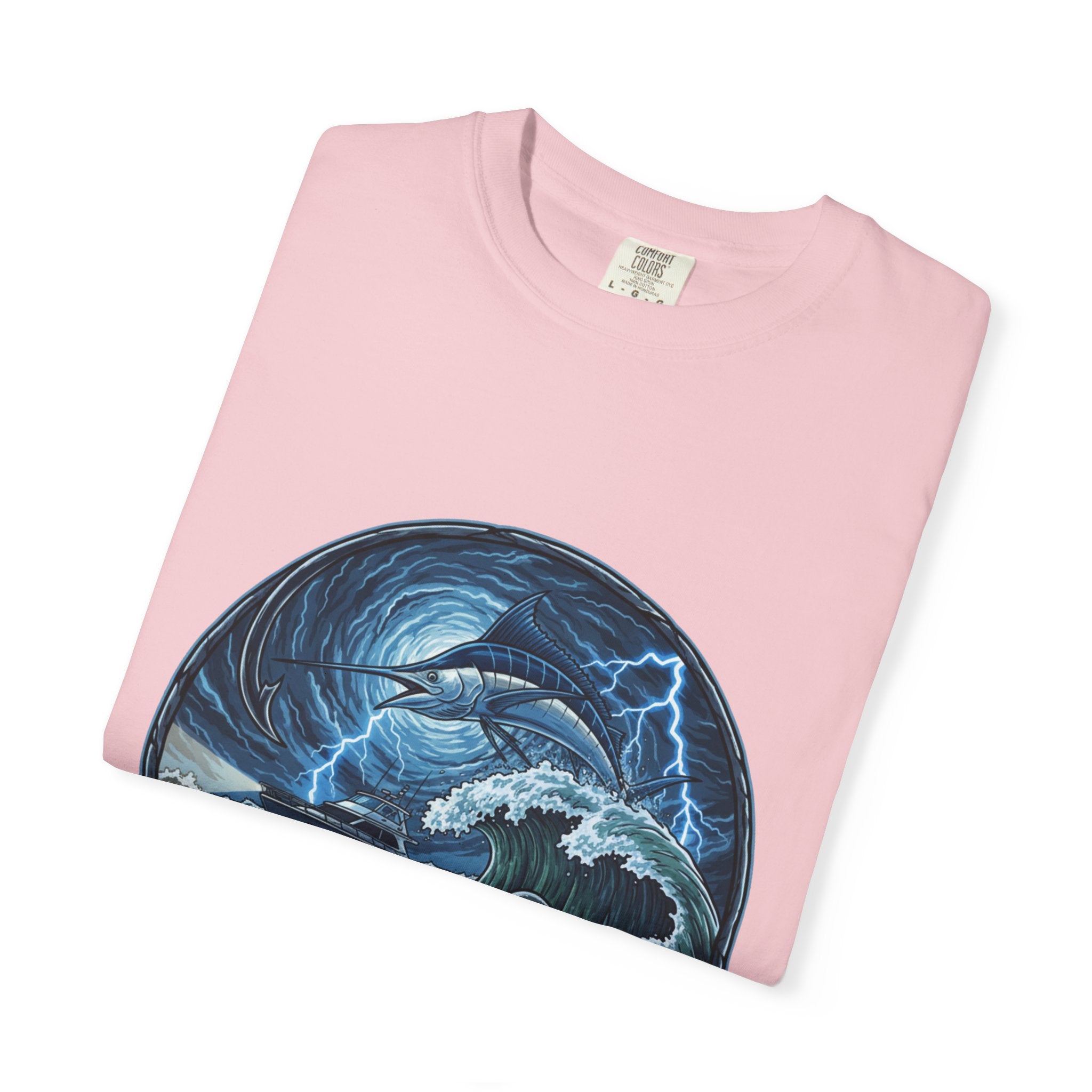 Stormy Ocean Kraken Art T-Shirt | Coastal Fishing Graphic Tee