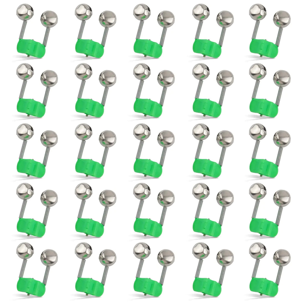Notoke 25 PCS Fishing Bell Fishing Rod Bells Fishing Alarm Dual Alert Bells for Rods Sea Fishing Night Fishing Alarm Bells Clips for All Kinds of Outdoor Fishing